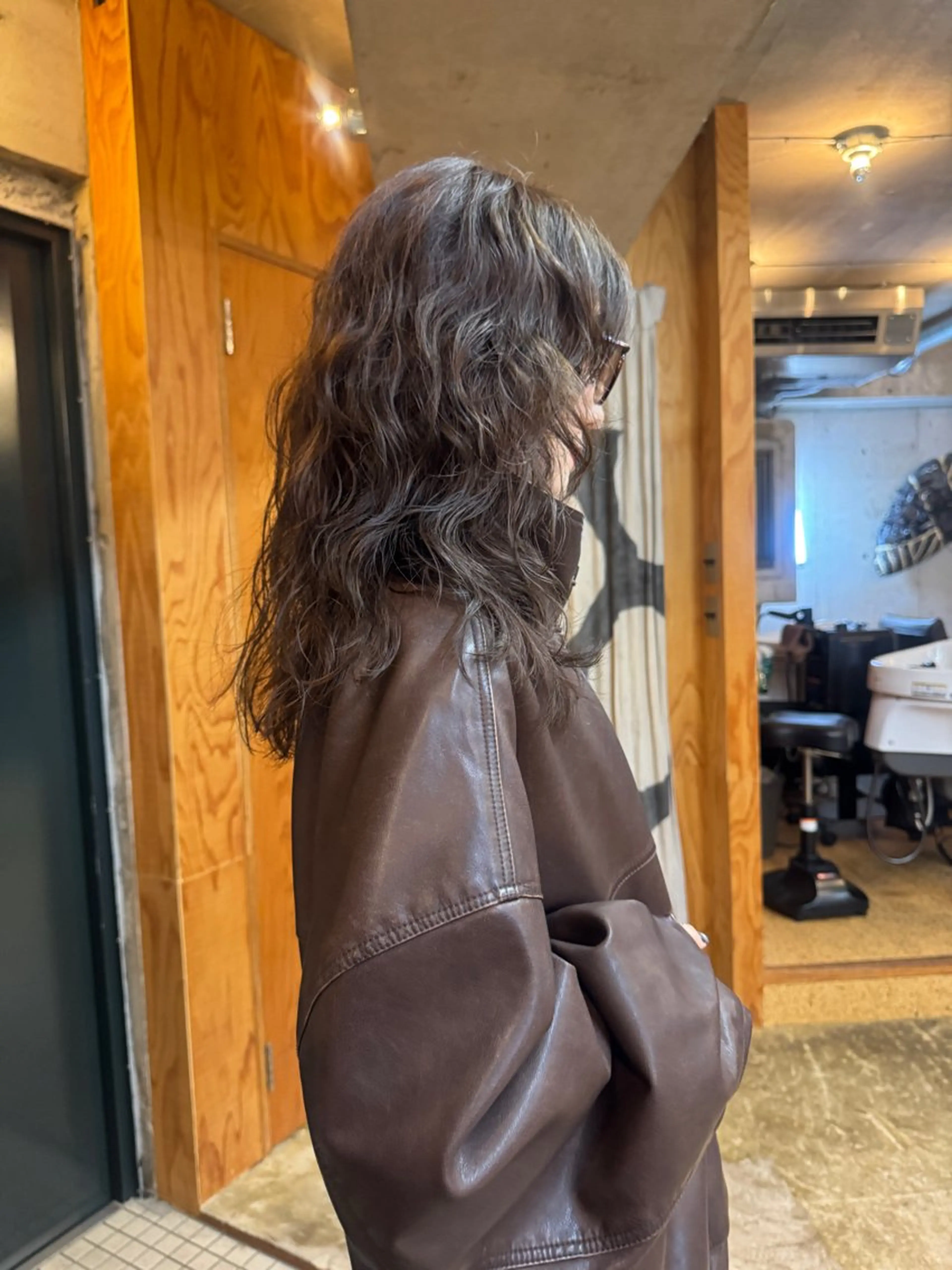 セミロング カラー パーマ セミロングパーマ レイヤーカット カット ヘアカラー パーマ 🍈yurina 福岡/パーマ🍈のヘアスタイル