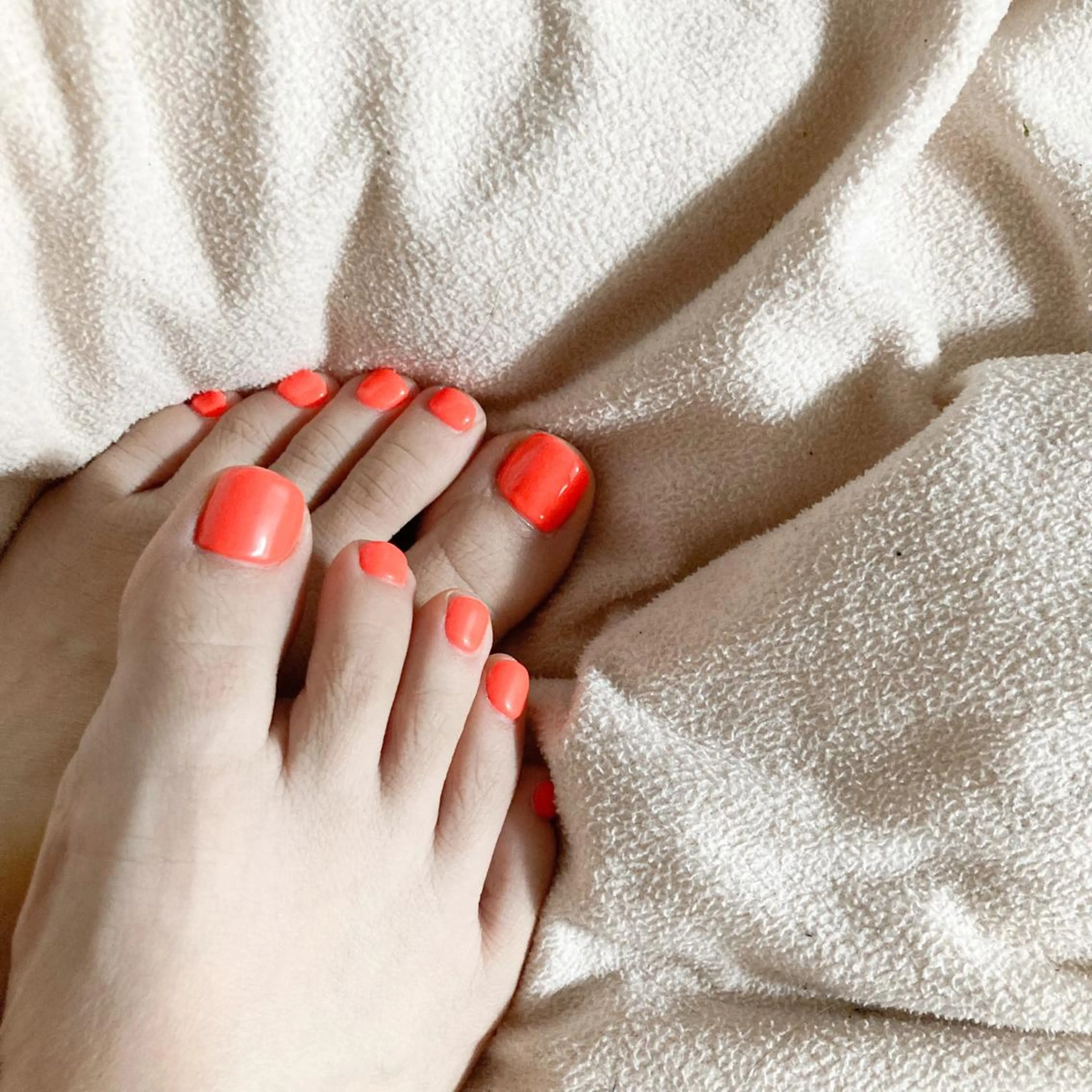 フット ワンカラーネイルの写真