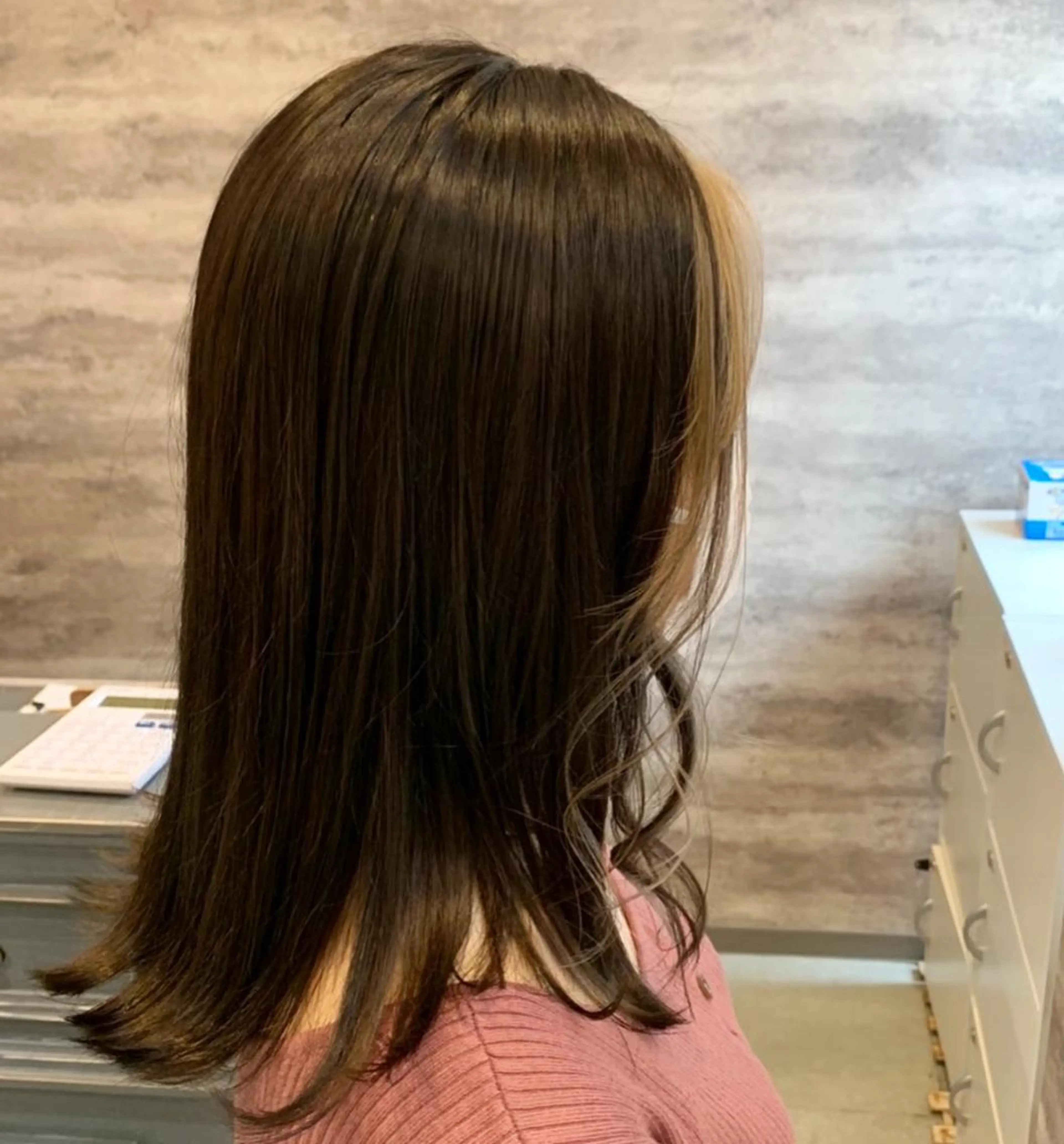 ミディアム カラー ミストバング  フェイスフレーミング 💈Blanco💈 カラー&ケア🌈のヘアスタイル
