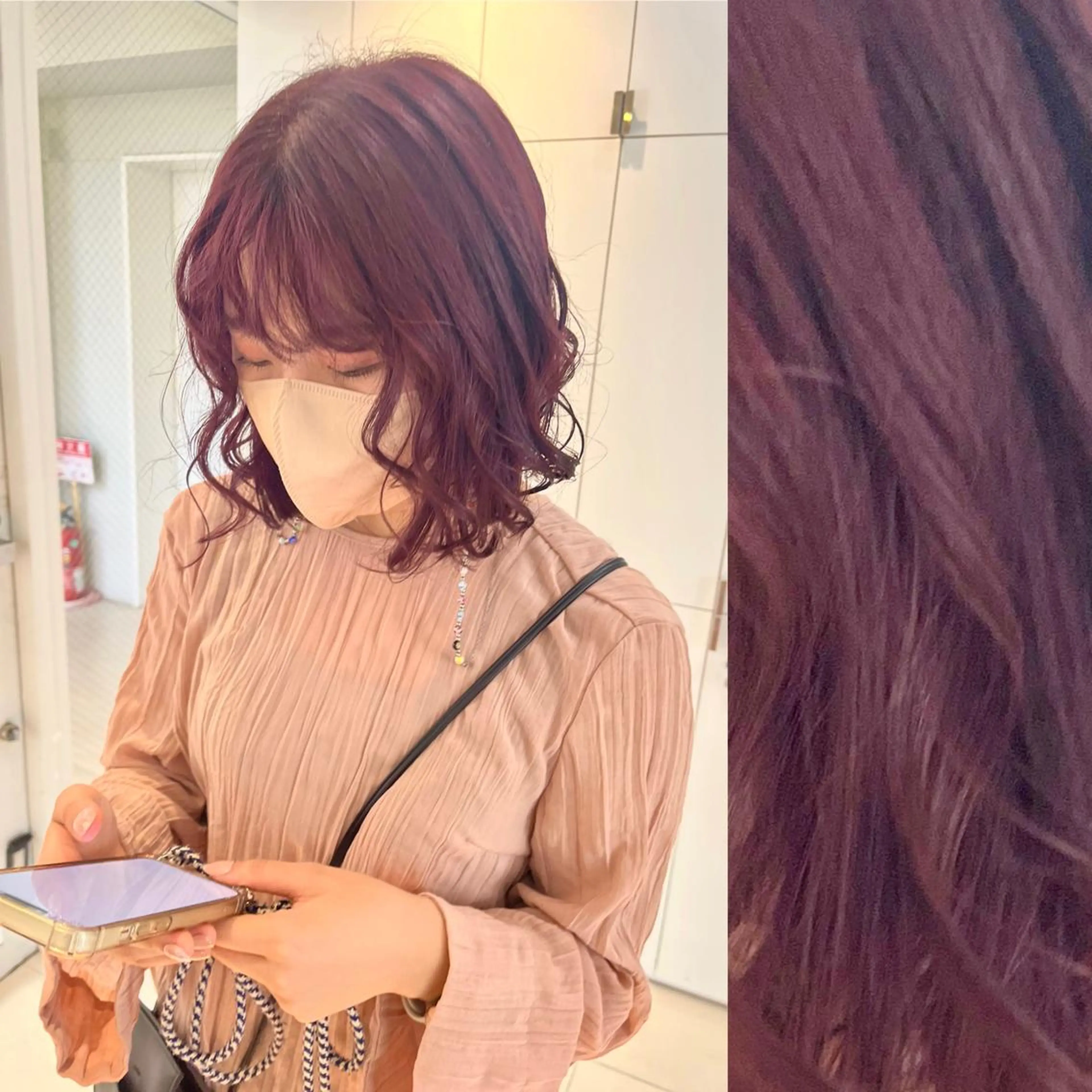 ミディアム カラー ベージュカラー ブリーチ ブラウンカラー ケアブリーチ カシス ヘアカラー トリートメント ヘアセット stylist ◎RUKI.のヘアスタイル