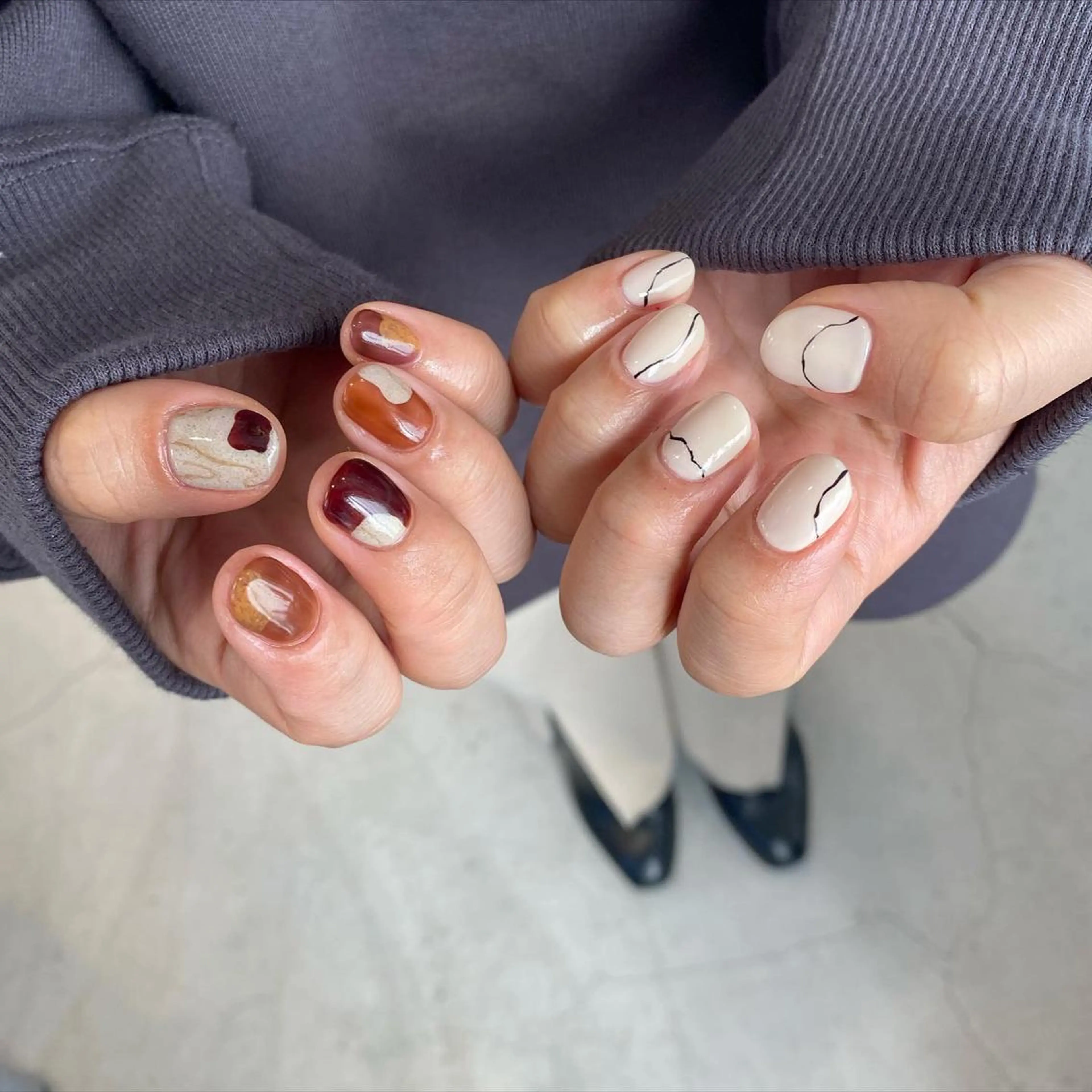 ネイル シンプルネイル ハンドネイル nable.所属・望月 実莉のネイルデザイン