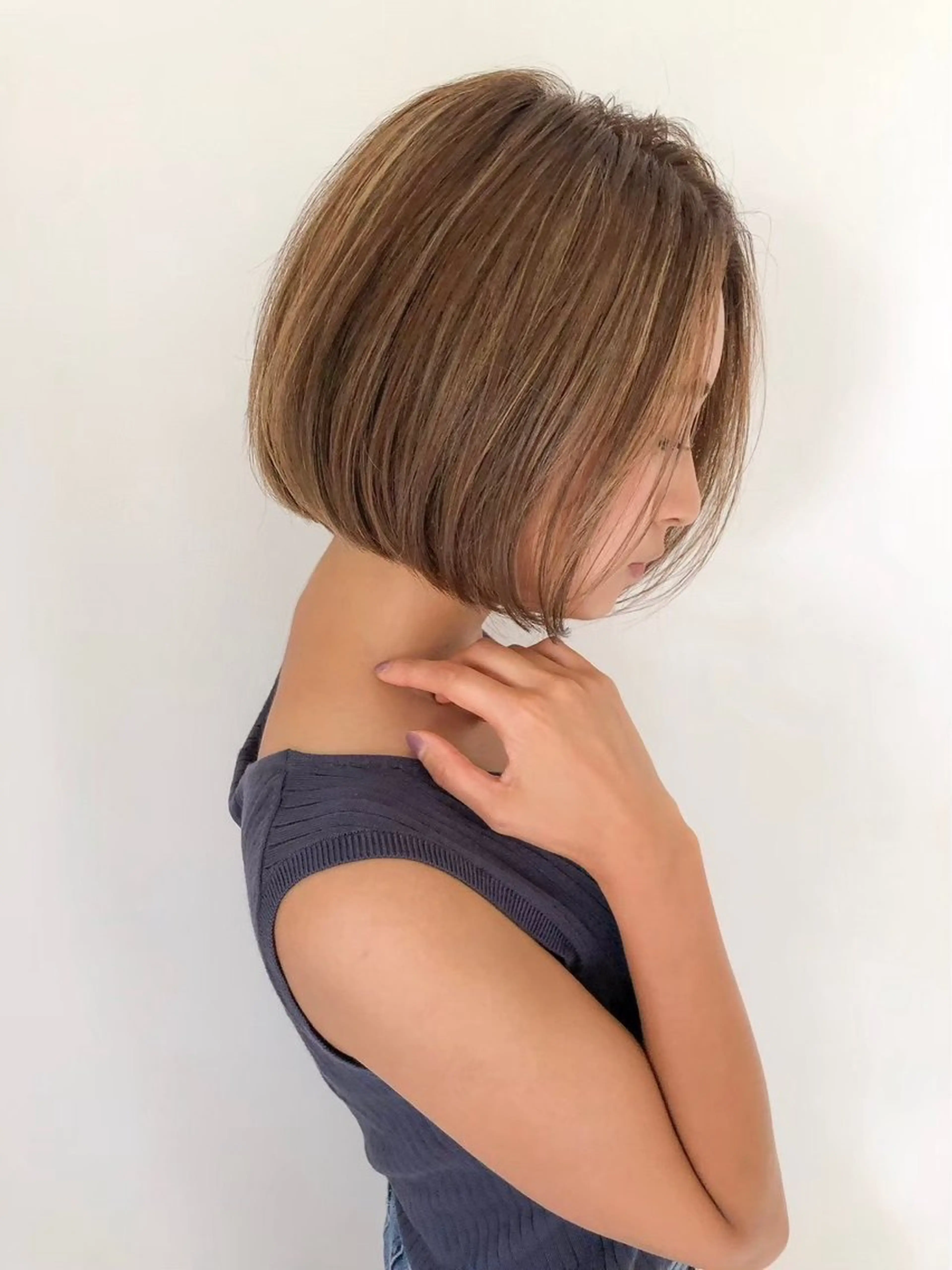 ショート カラー カット ヘアカラー トリートメント stylist/ボブ ことの/韓国レイヤーのヘアスタイル