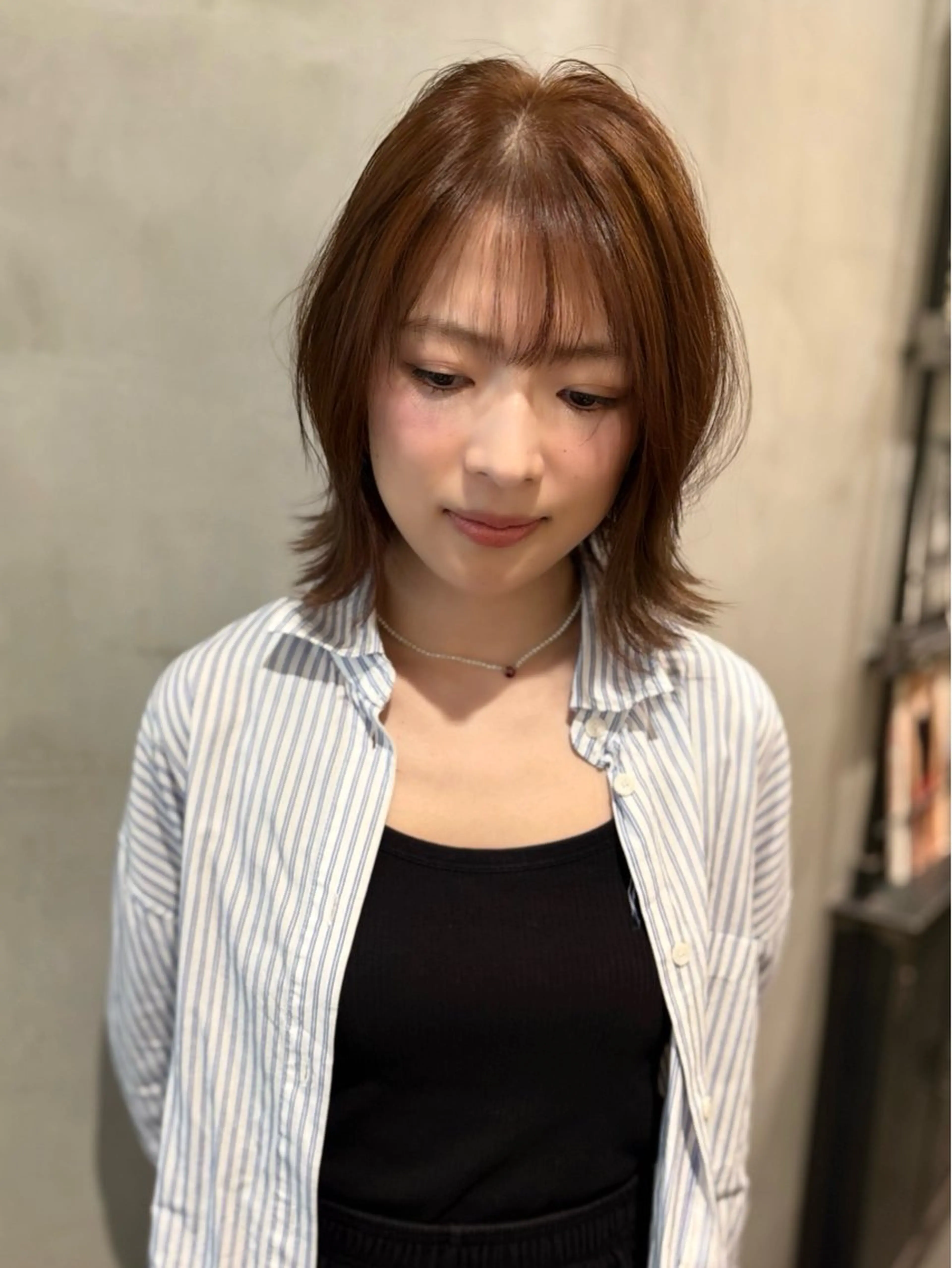 ミディアム カラー トリートメント ヘッドスパ 優 作のヘアスタイル