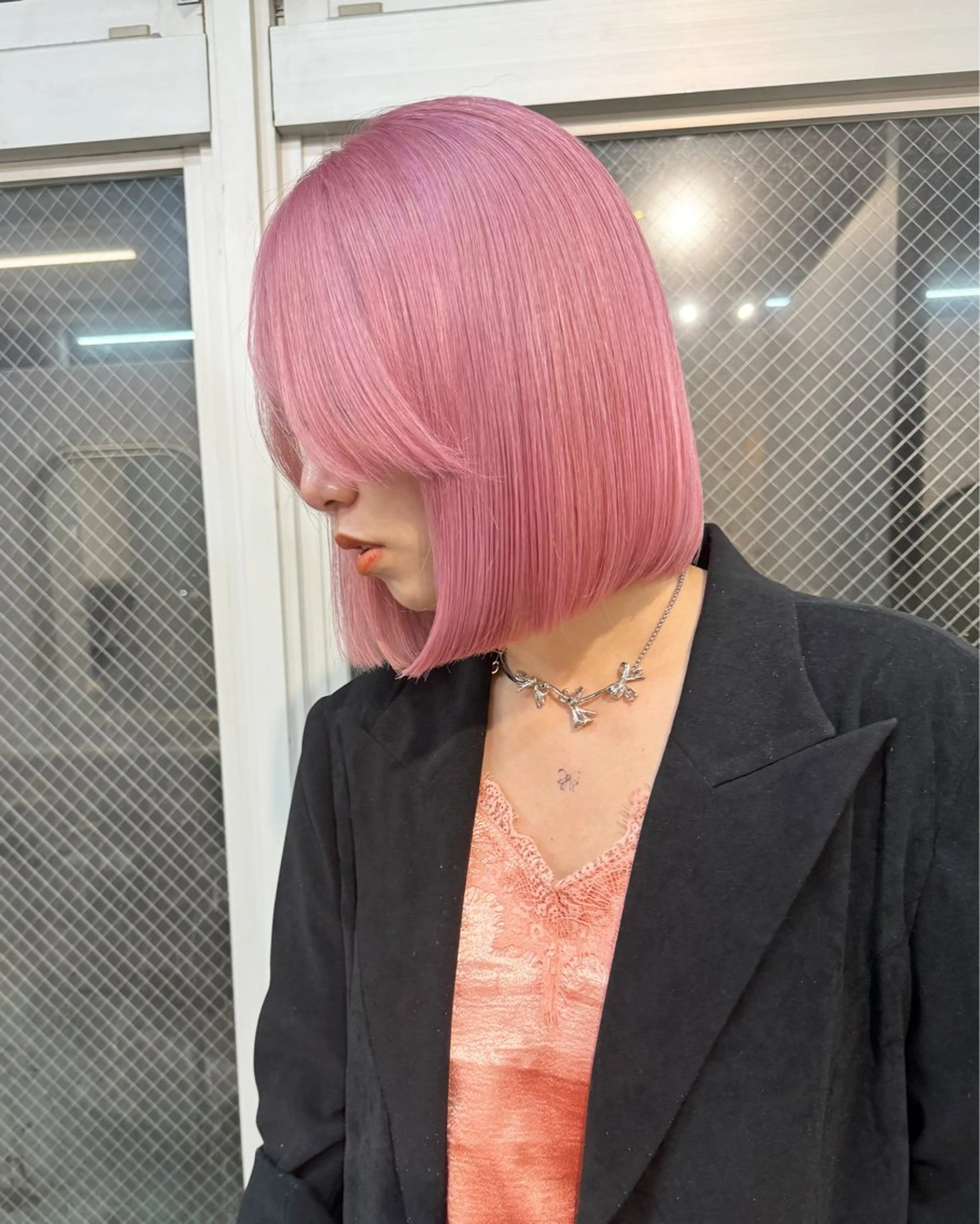 ミディアム カラー ヘアアレンジ ミディアムパーマ ブリーチ ケアブリーチ ダブルカラー ハイライトカラー ヘアカラー トリートメント lani 天神大名/ブリーチのヘアスタイル