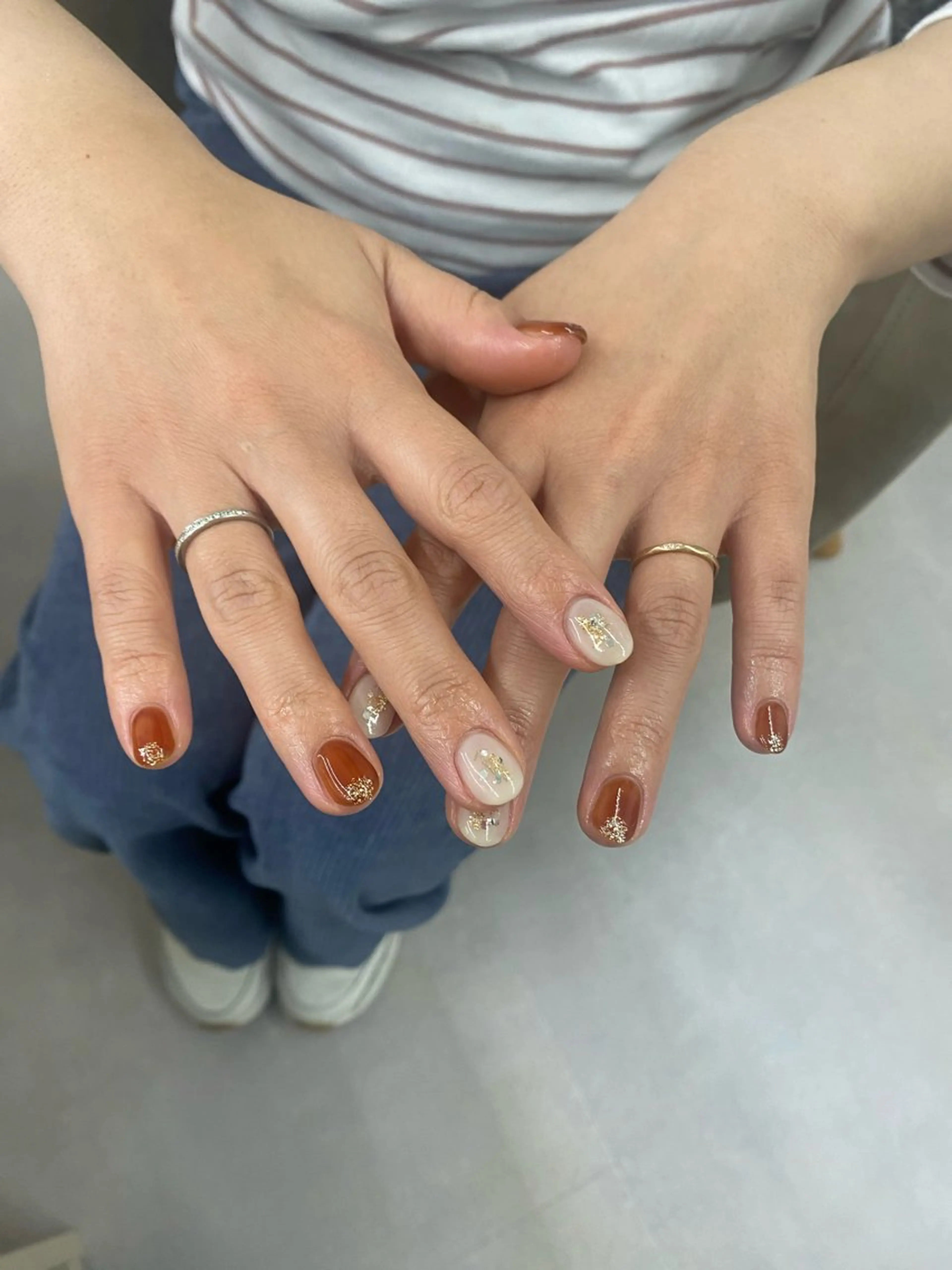 ネイル ハンドネイル ニュアンス / 鉱物 natsukiのネイルデザイン