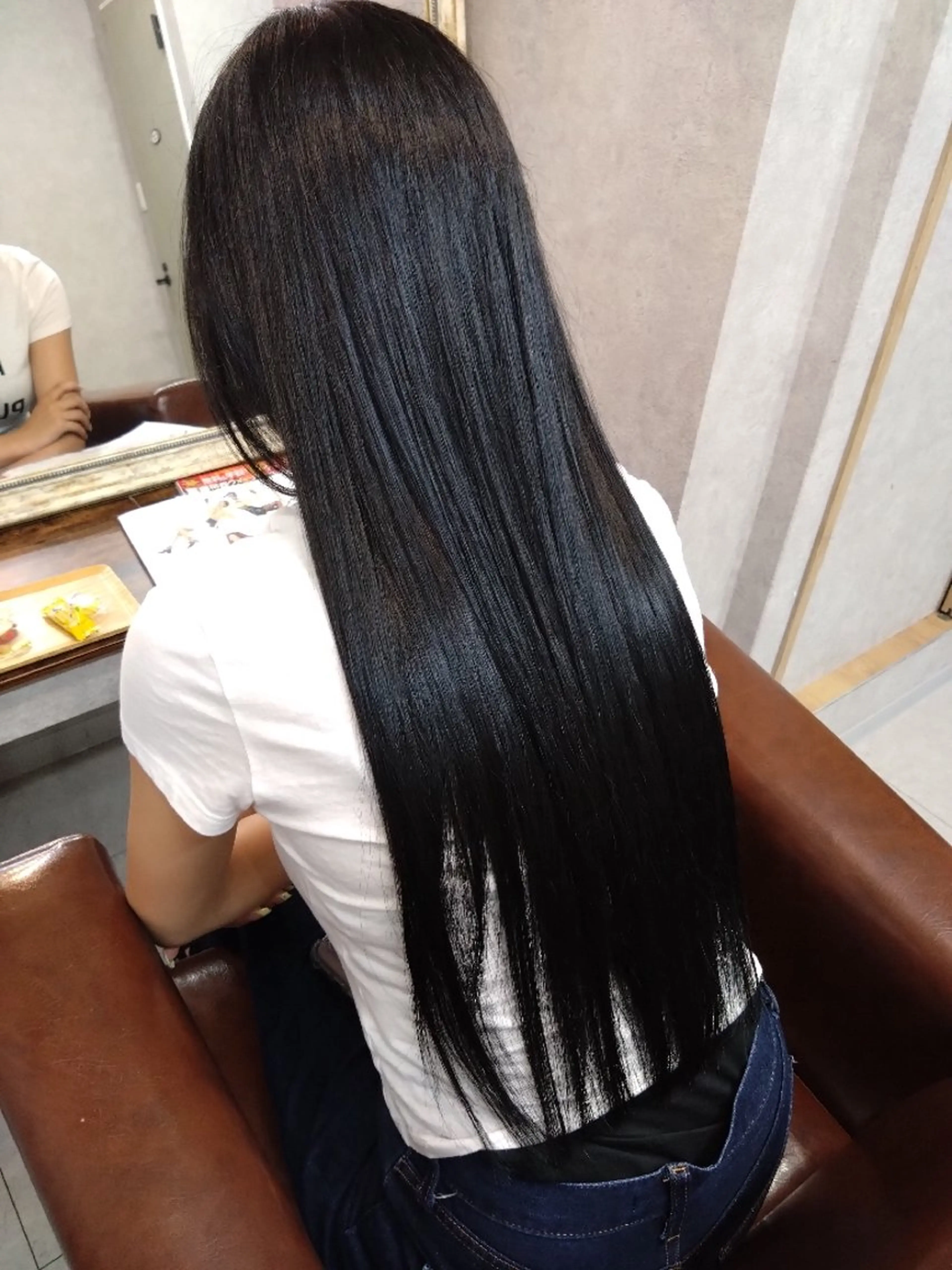 ロング カラー グレージュ オリーブグレージュ オリーブグレー 西川 智葉のヘアスタイル