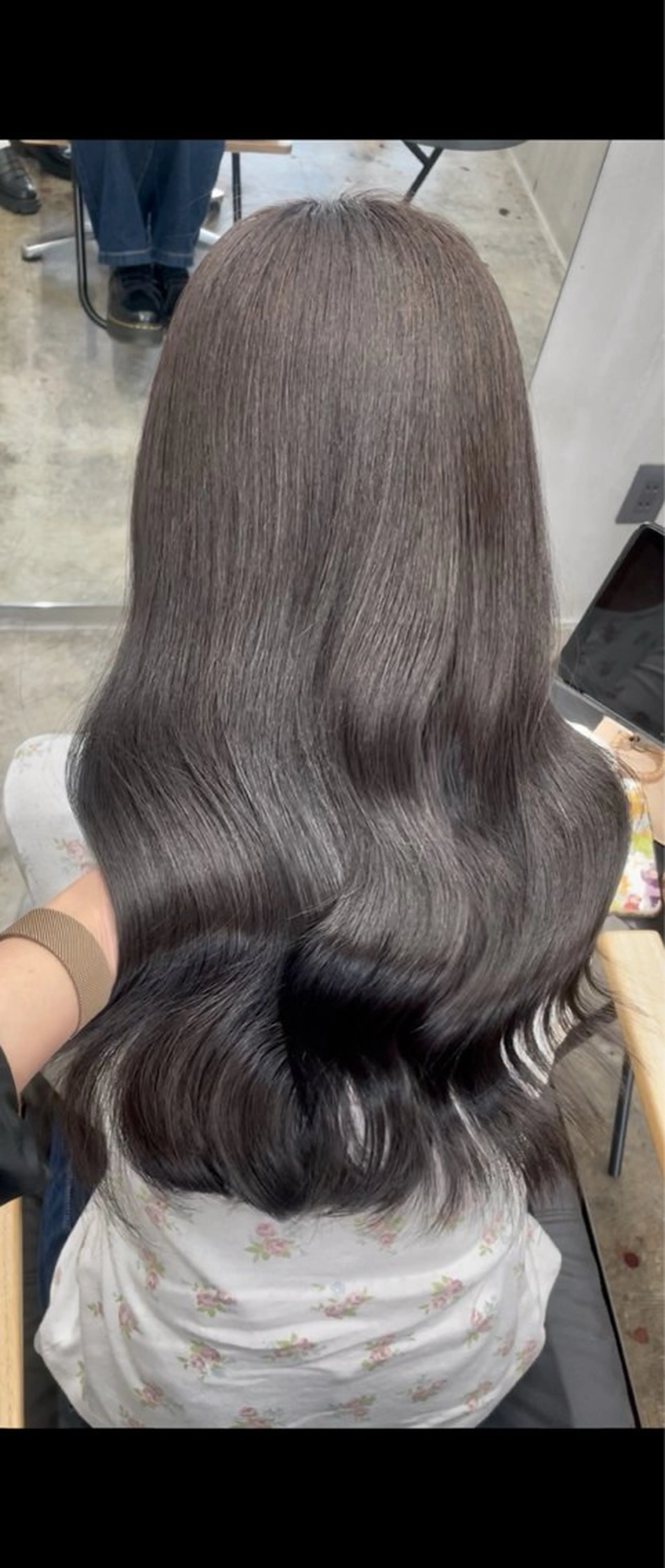 セミロング ヘアカラー トリートメント miloc himekaのヘアスタイル