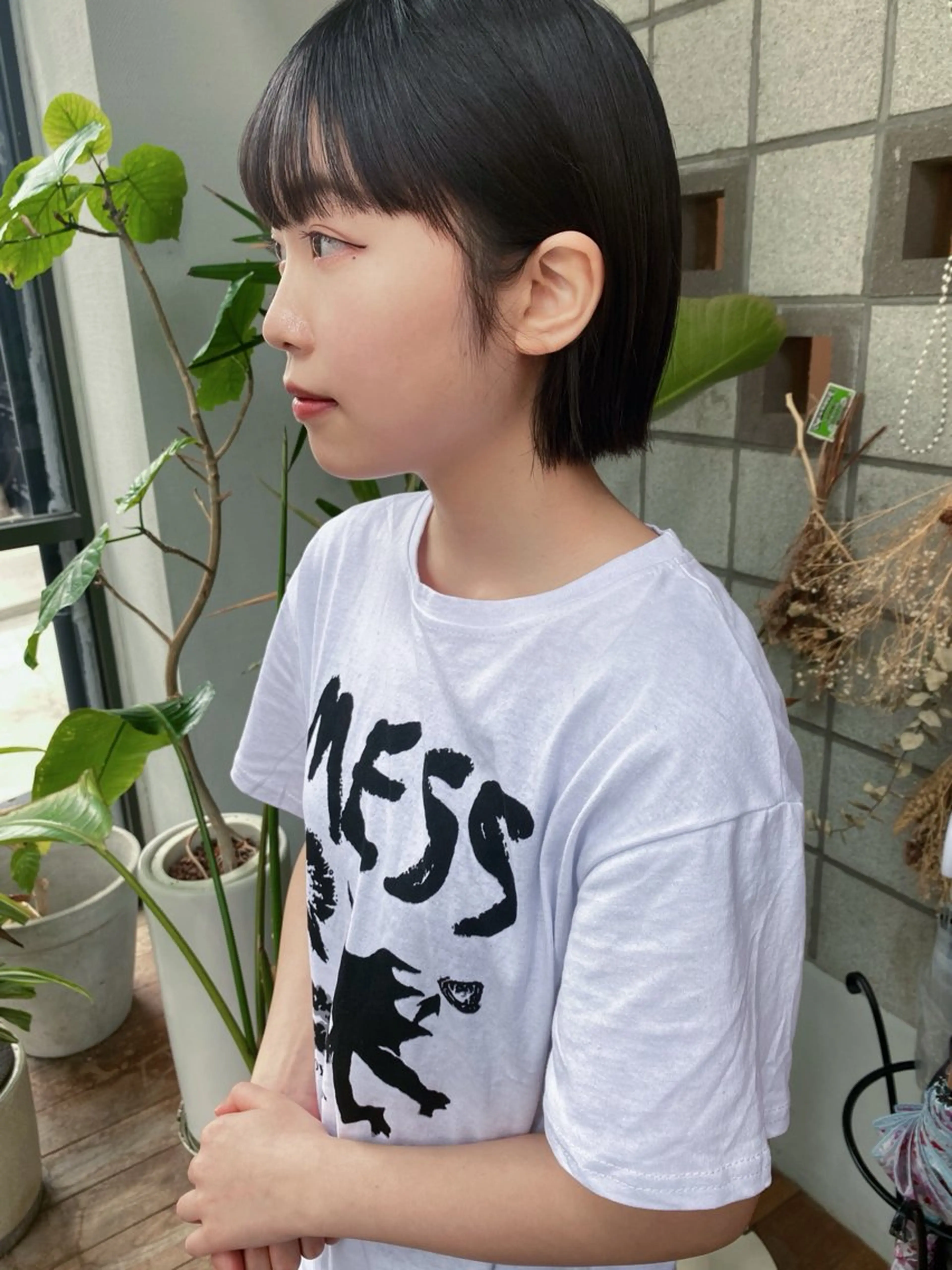 ミディアム パーマ カット 縮毛矯正 塩澤 榛奈のヘアスタイル
