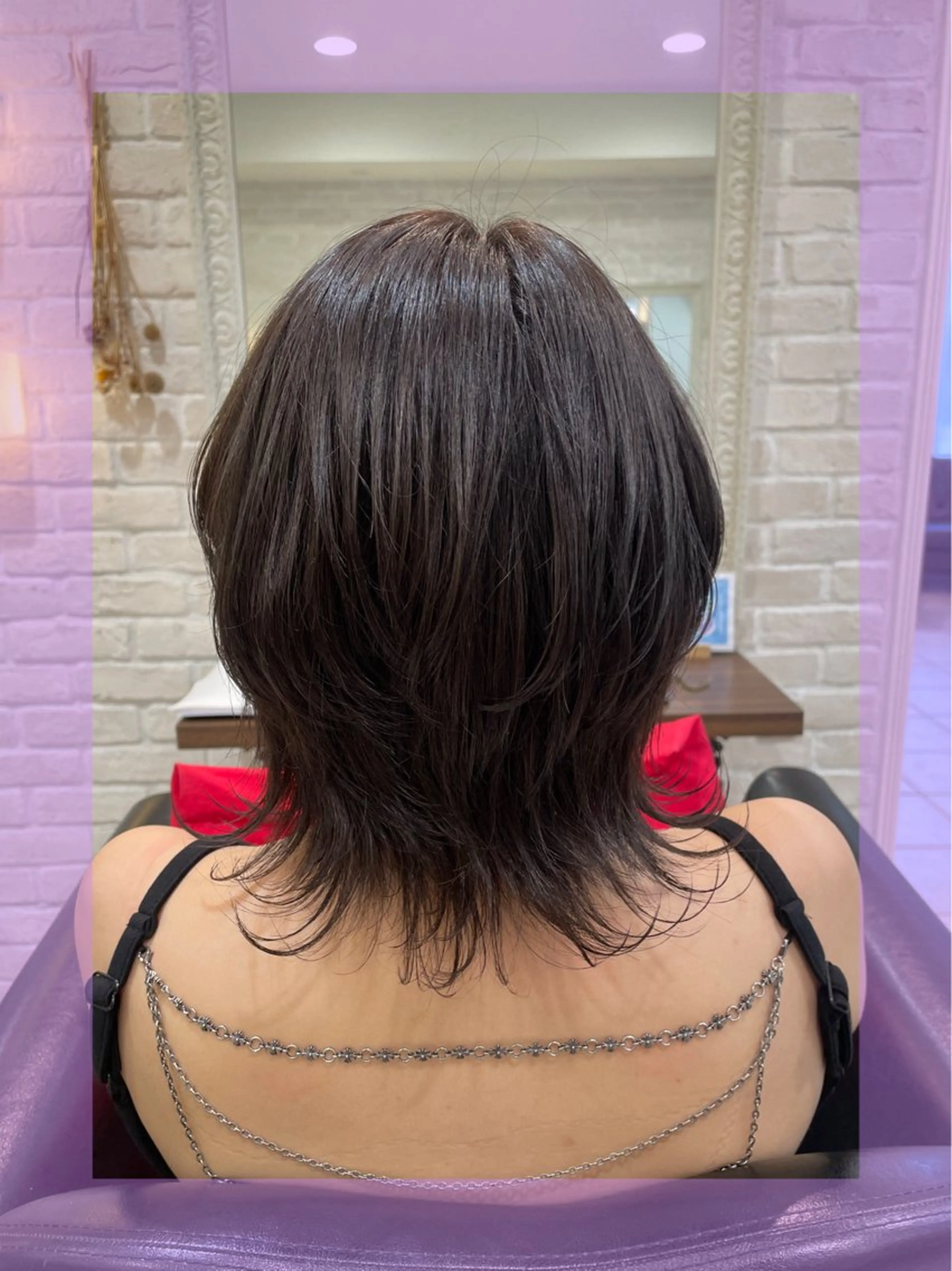 ミディアム カラー ヘアアレンジ グレージュ ヘアカラー 🦄ブリーチ💜エク ステ💜MIU🦄のヘアスタイル