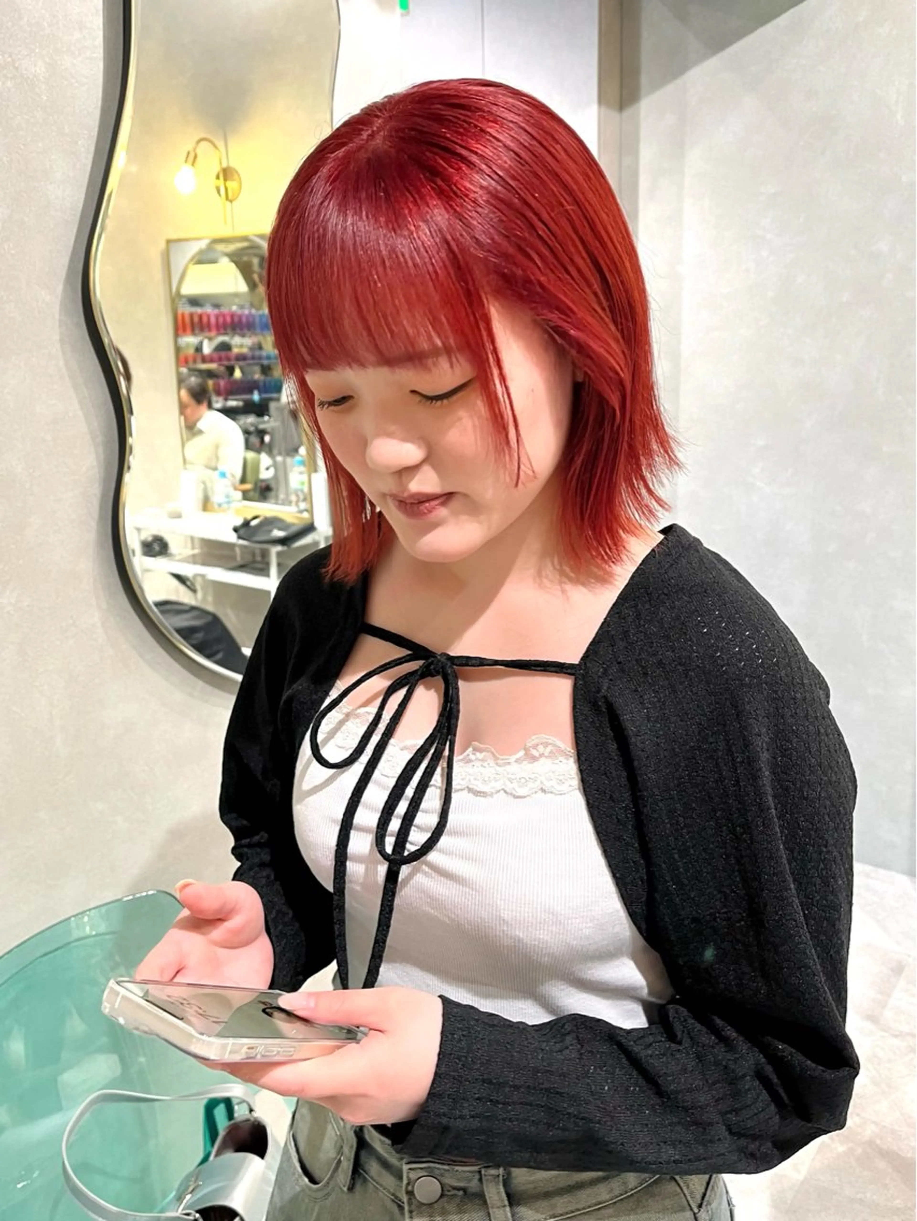 ミディアム カラー ✩似合わせカラー /ボブ✩momoのヘアスタイル