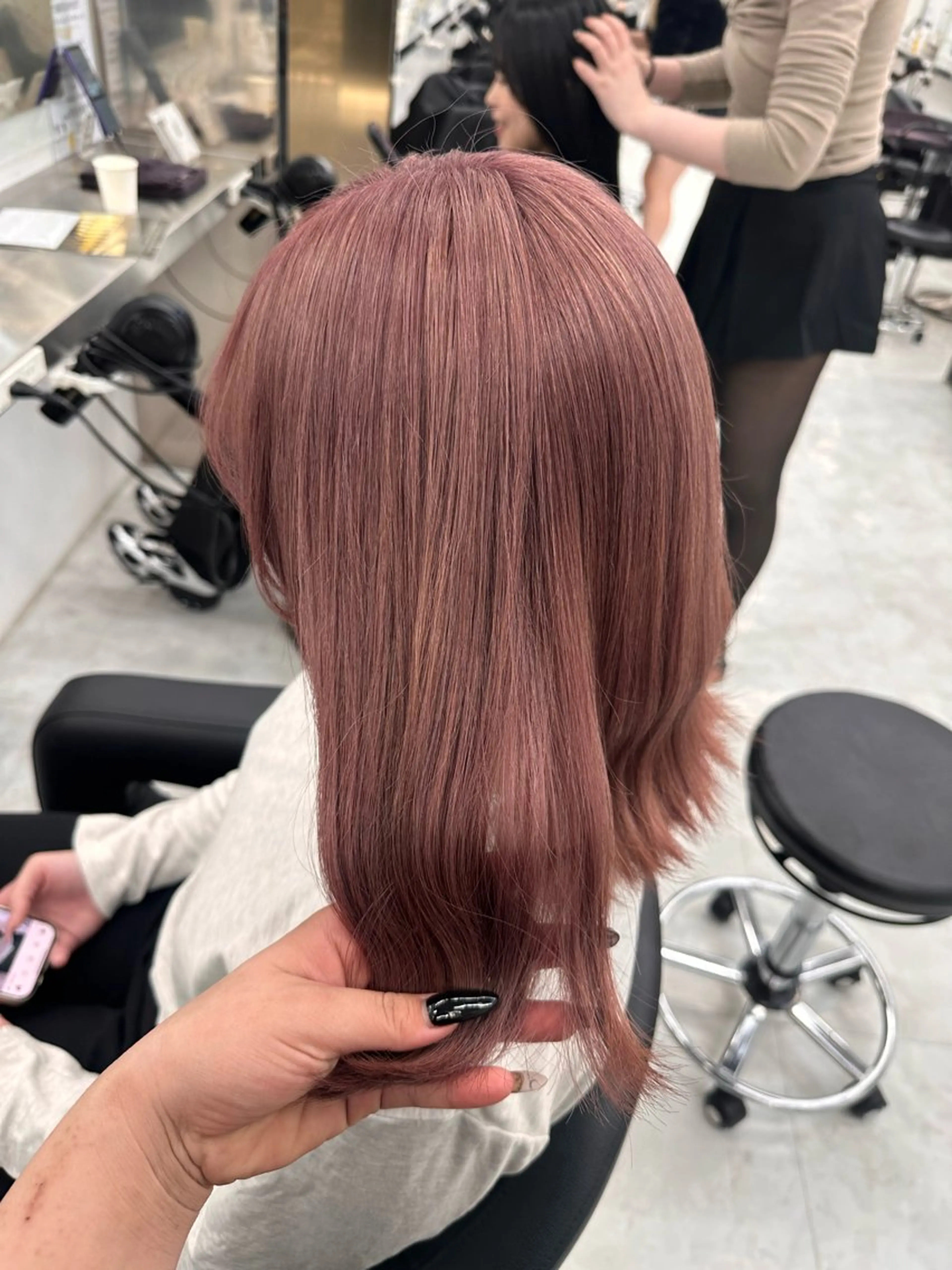 ロング ヘアカラー トリートメント 透明感ハイトーンヘア 🎀ririka🎀のヘアスタイル