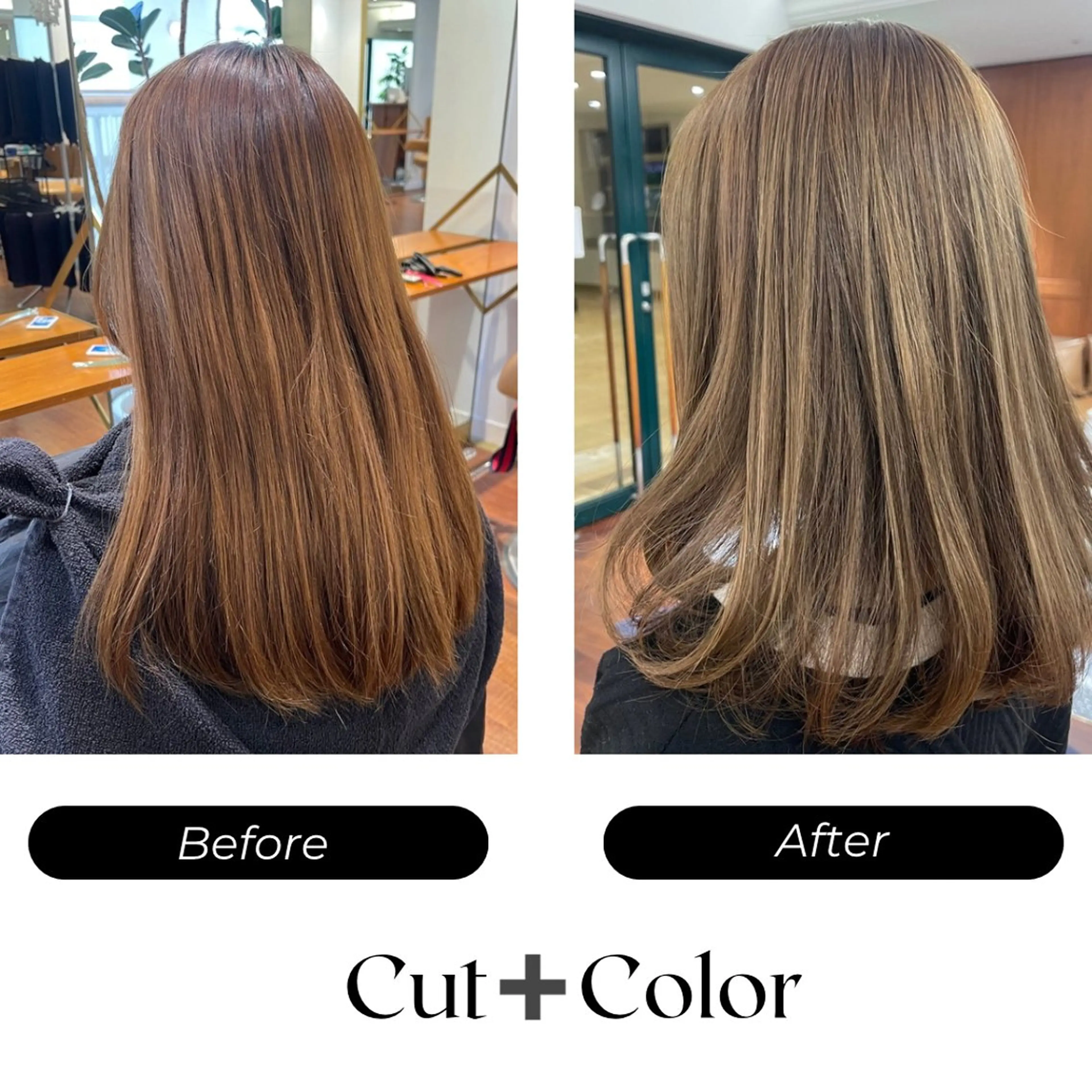 セミロング カラー ベージュカラー ブリーチ ブリーチなしカラー ヘアカラー 大前 斗夢/髪質改善 /艶感カラー/パーマのヘアスタイル