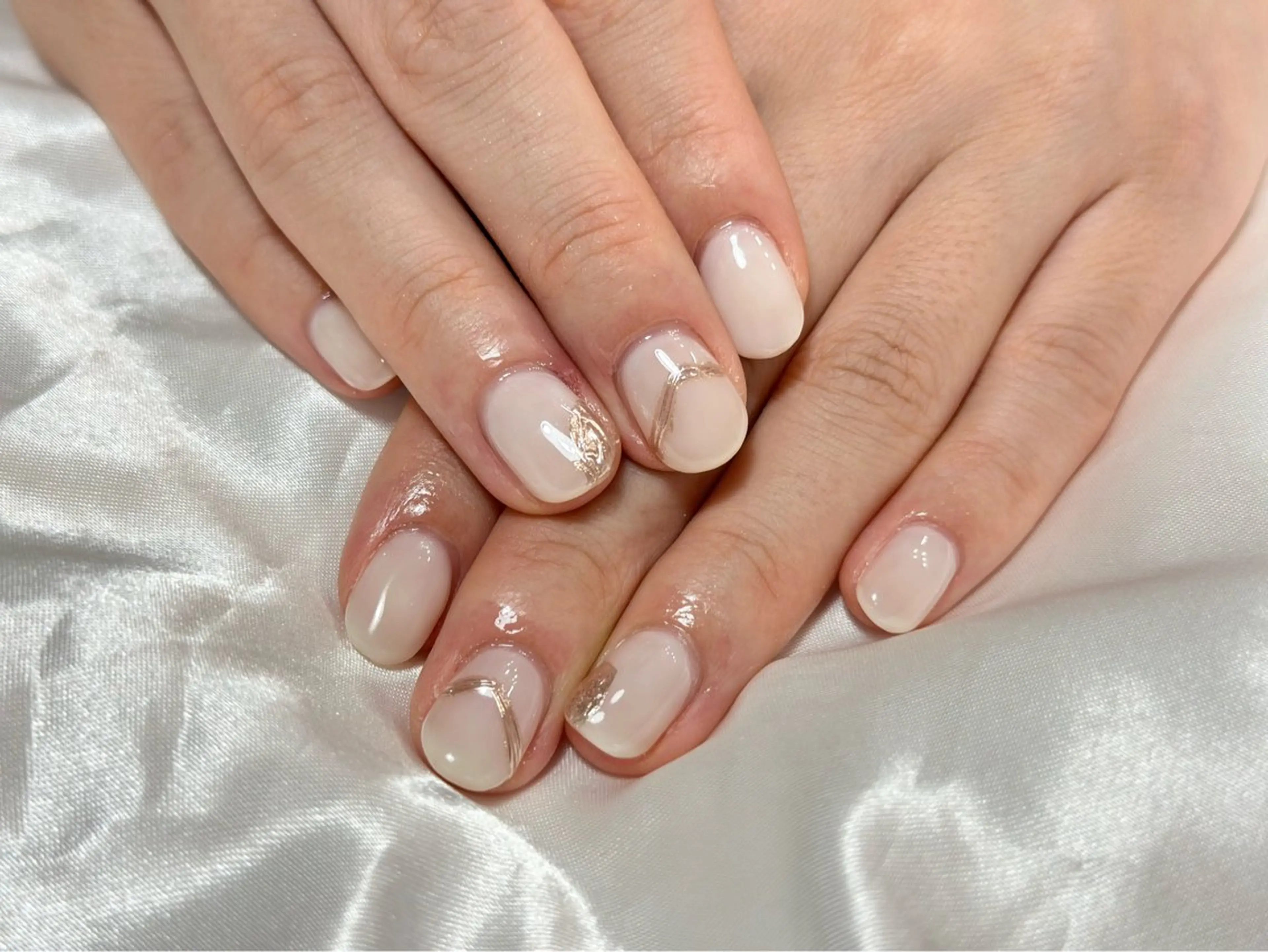 ネイル オフィスネイル シンプルネイル 【パラジェル・フィルイン】Nailsalon　Merci東中野所属・Merci shigaのネイルデザイン