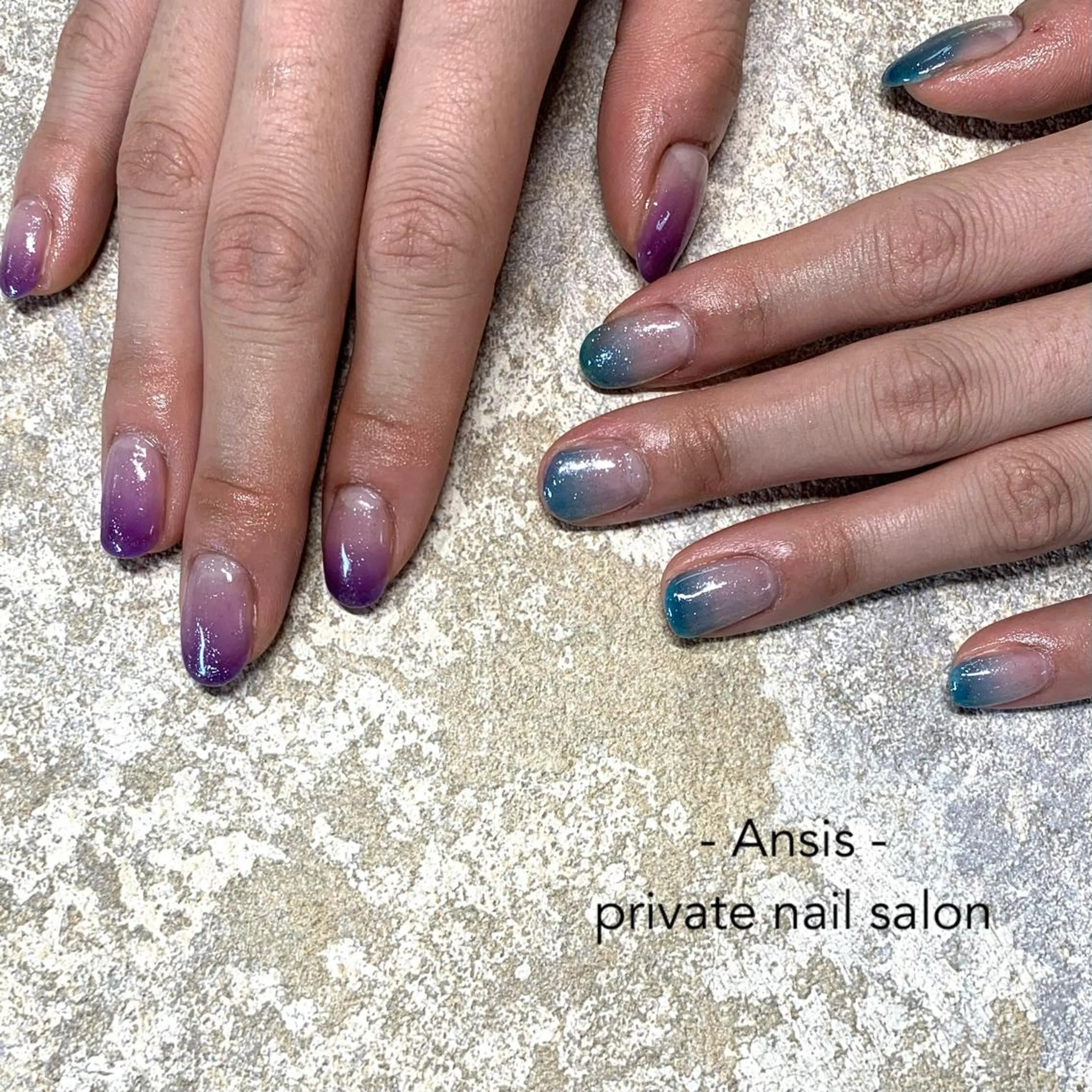 ネイル グラデーション ラメ(グリッター) ハンドネイル na kaのネイルデザイン