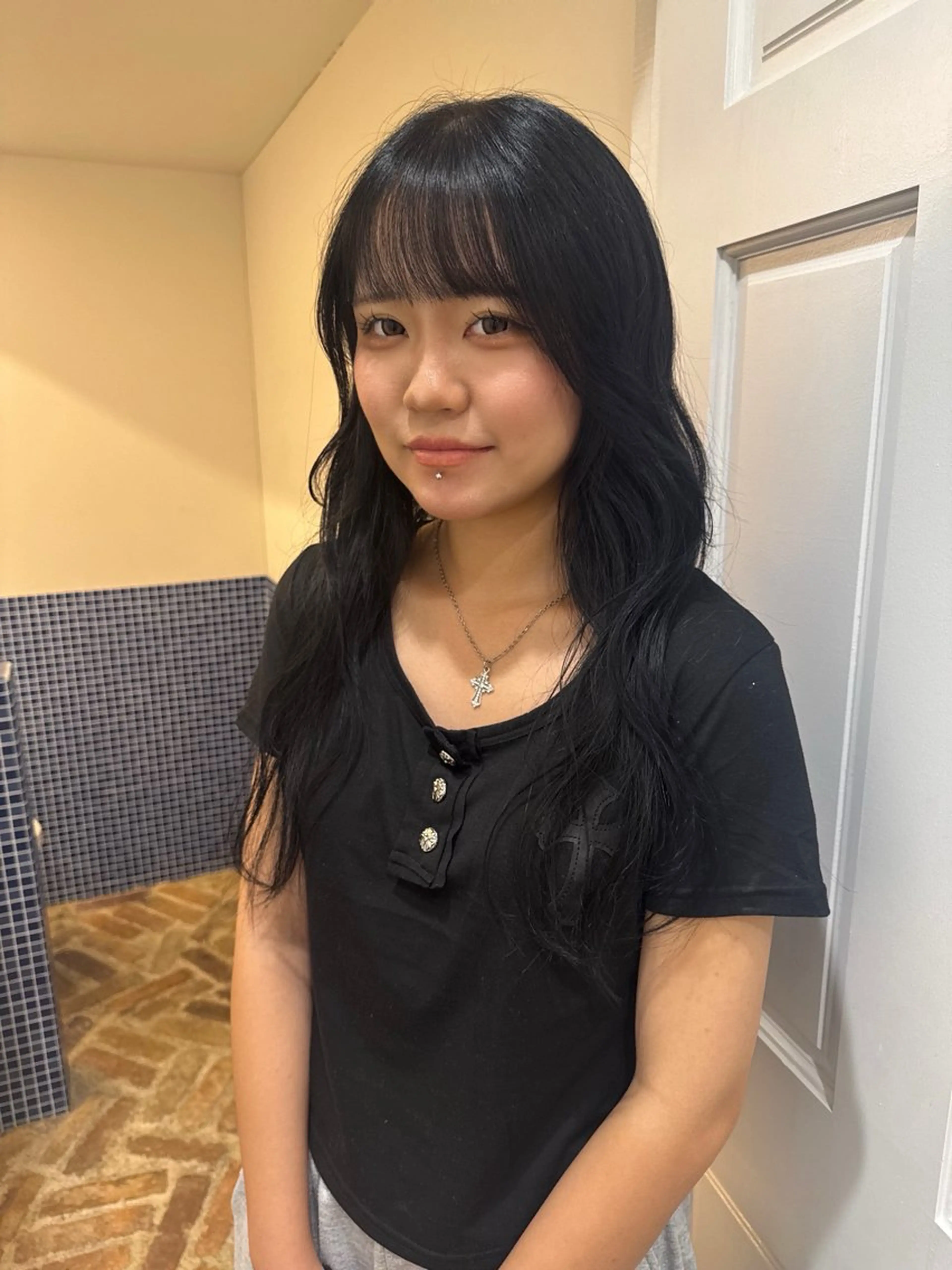 ロング カラー ヘアカラー 岡元 綺良のヘアスタイル