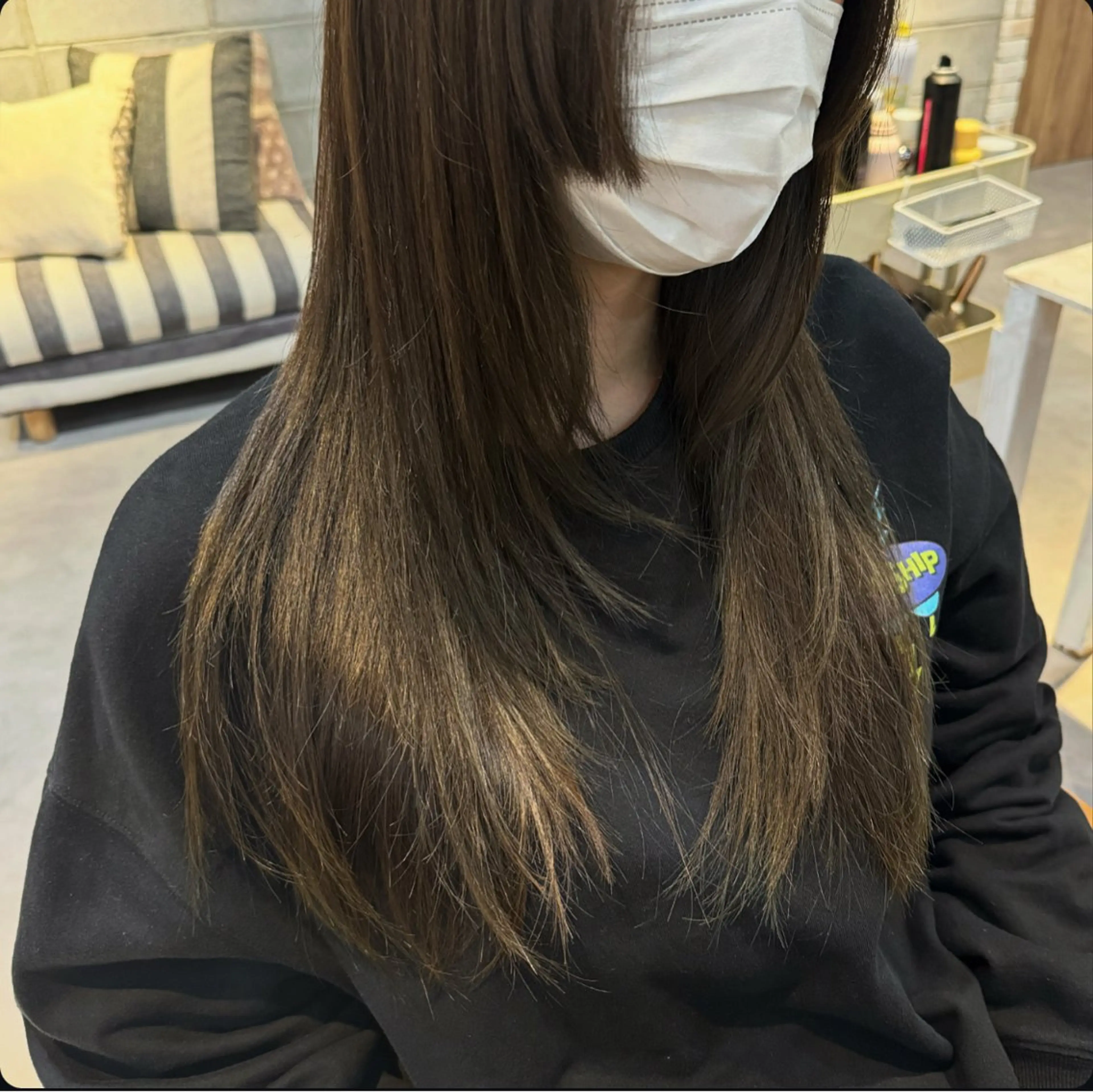 カラー 透明感カラー ハイライトカラー ヘアカラー Revie  hair所属・福田ひより🐥 ワンカラー/ブリーチのヘアスタイル