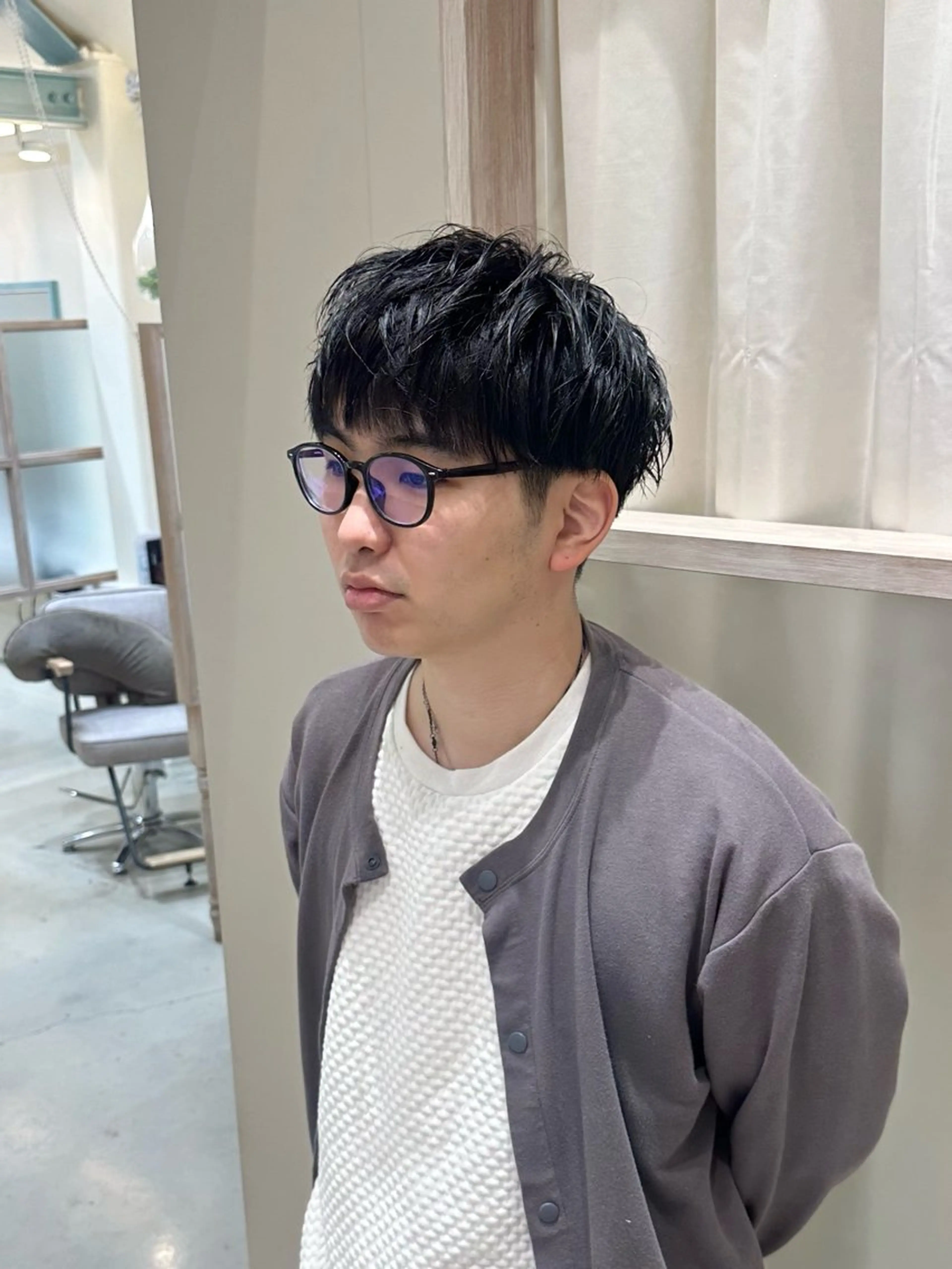 メンズ カット N,SOL / 岩上 新大のヘアスタイル