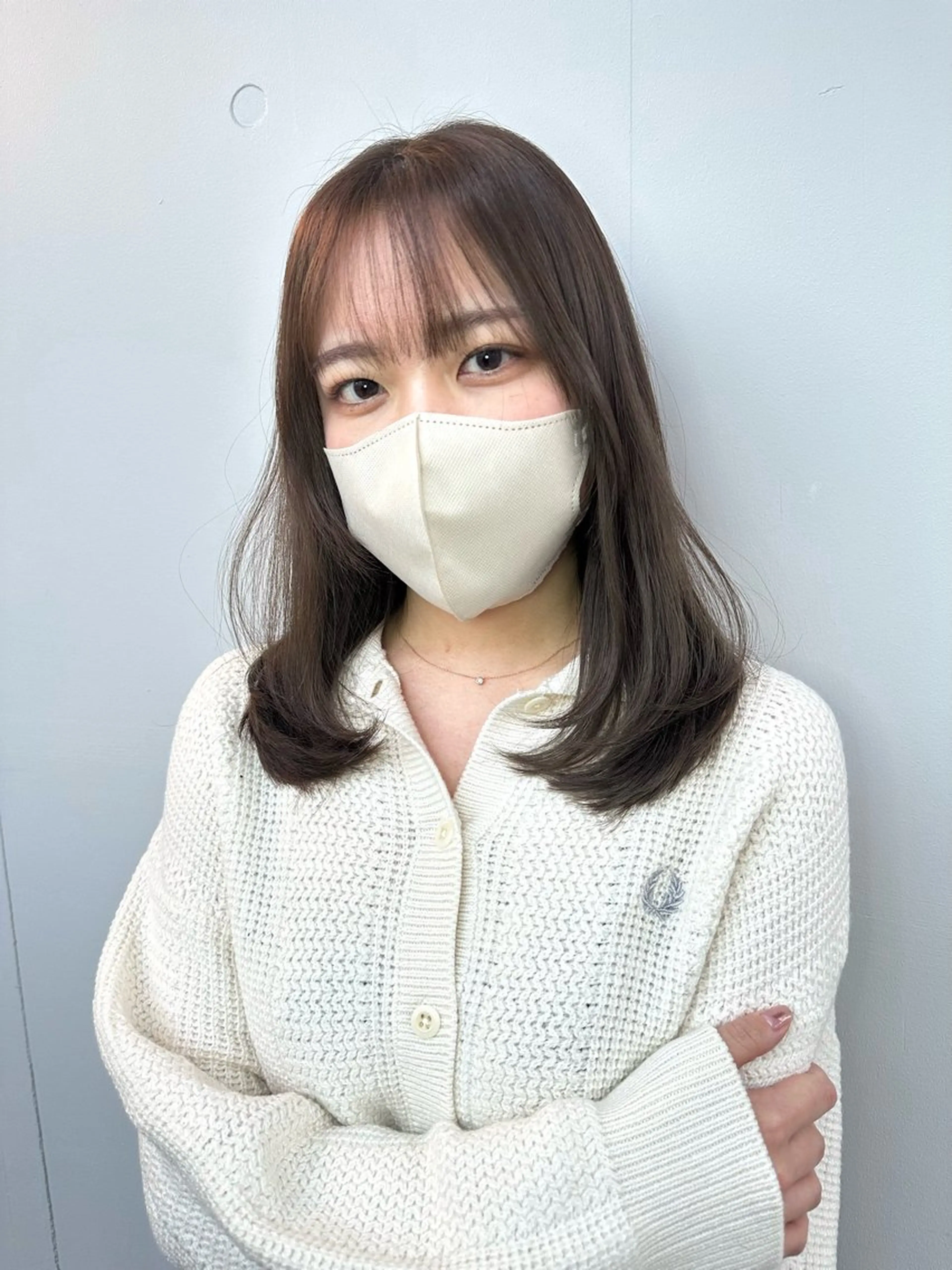 ミディアム カラー アッシュ ベージュカラー レイヤーカット fullbloom hair&spa所属・DAIKIベージュ 🍂レイヤーカットのヘアスタイル