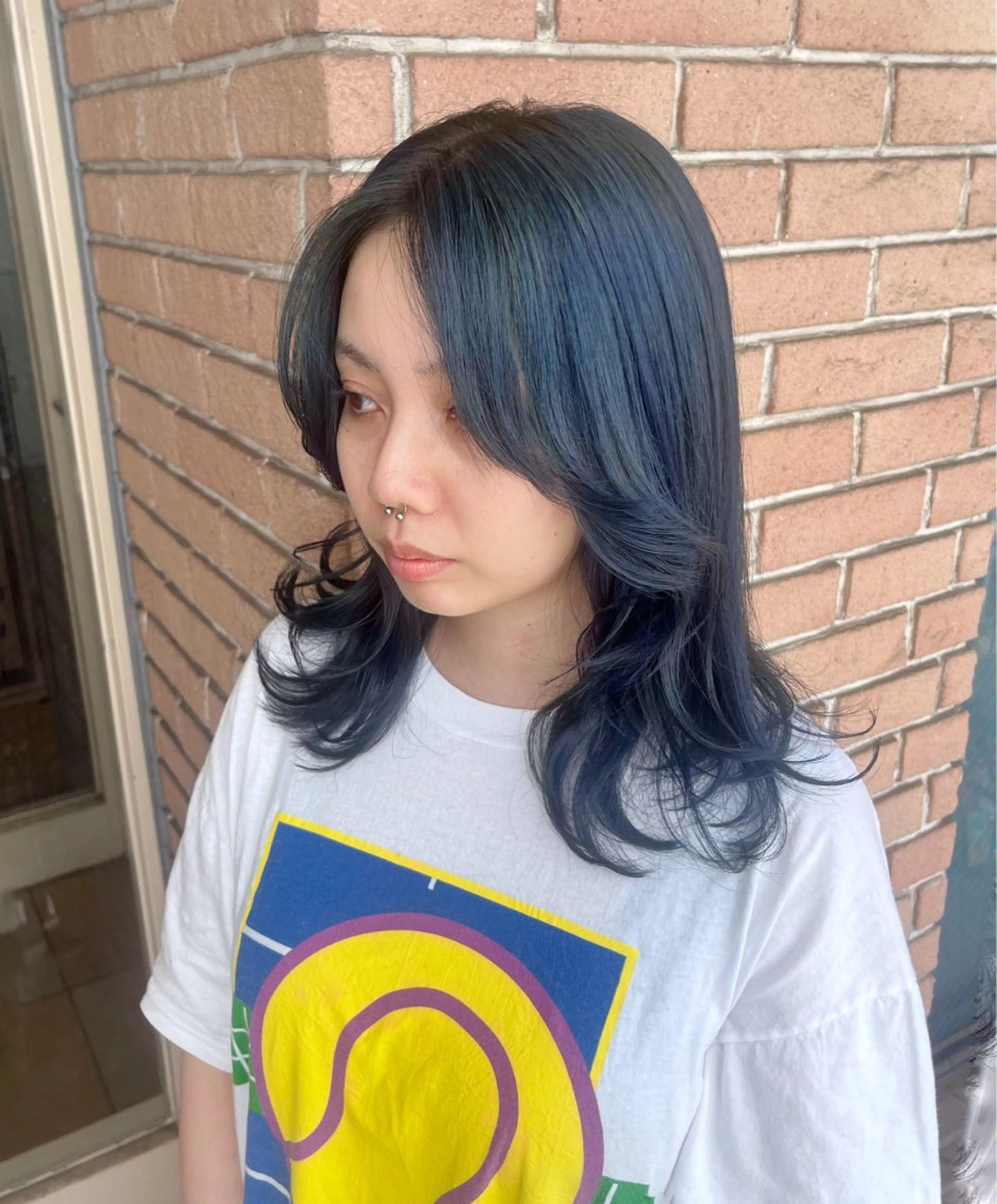 セミロング カラー ヘアアレンジ ブリーチ ヘアカラー ピンクカラー🩷 ヘアセットＮＯ.1のヘアスタイル