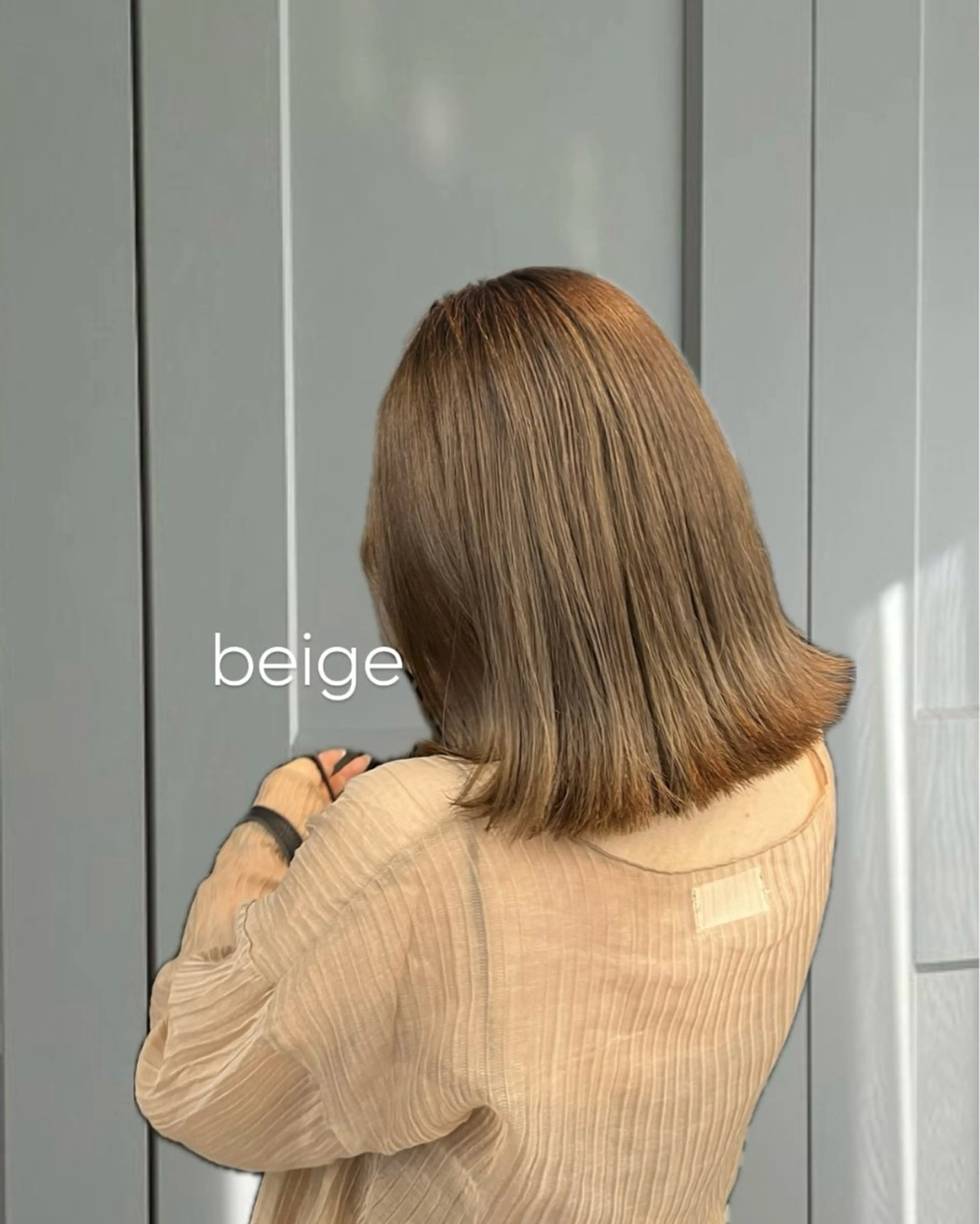 ミディアム INORI|艶カラ ー|フェイスレイヤーのヘアスタイル