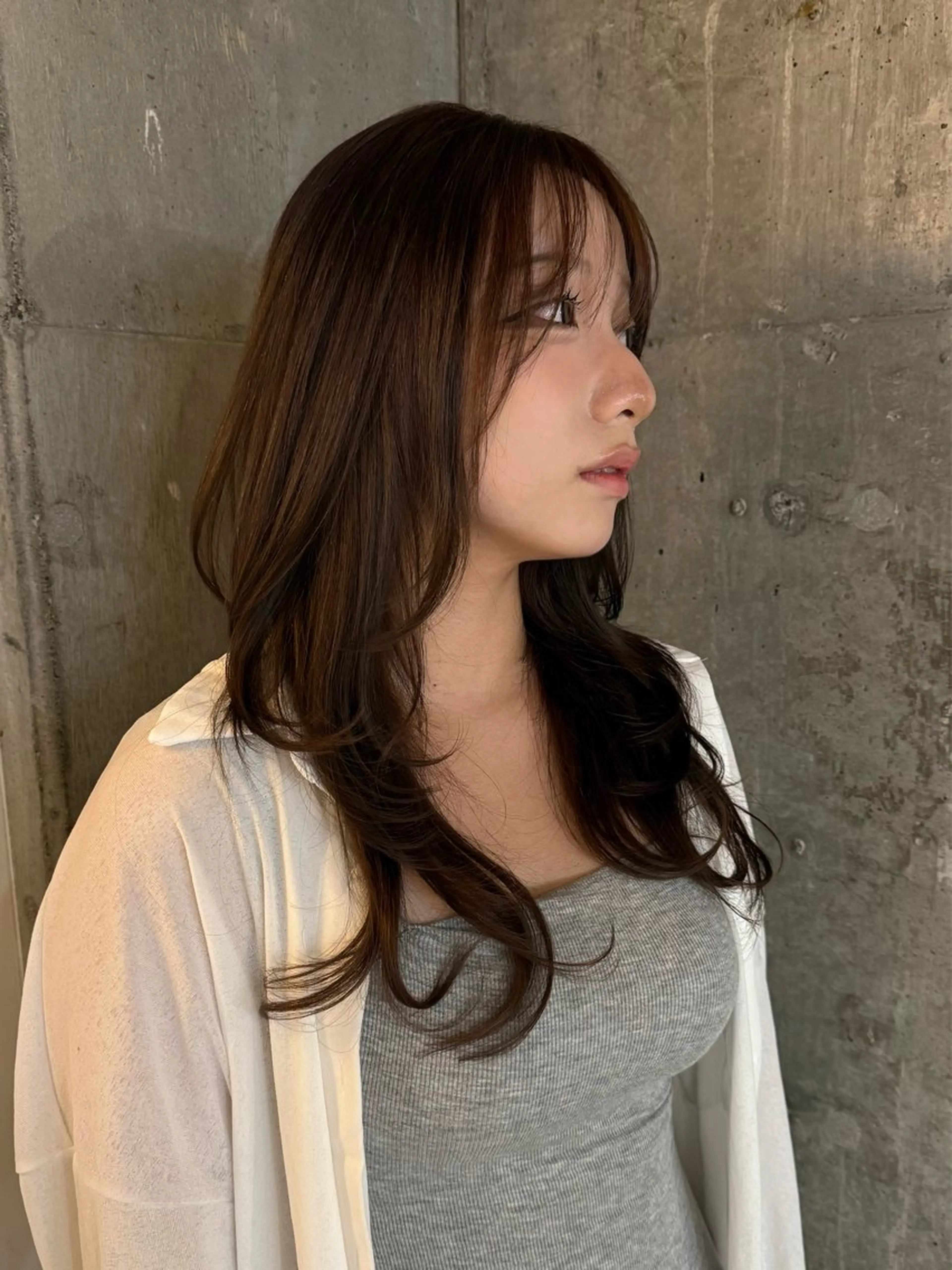 ロング カラー ブラウンカラー レイヤーカット カット ヘアカラー トリートメント dorothy所属・KAWAHARA YUKIのヘアスタイル