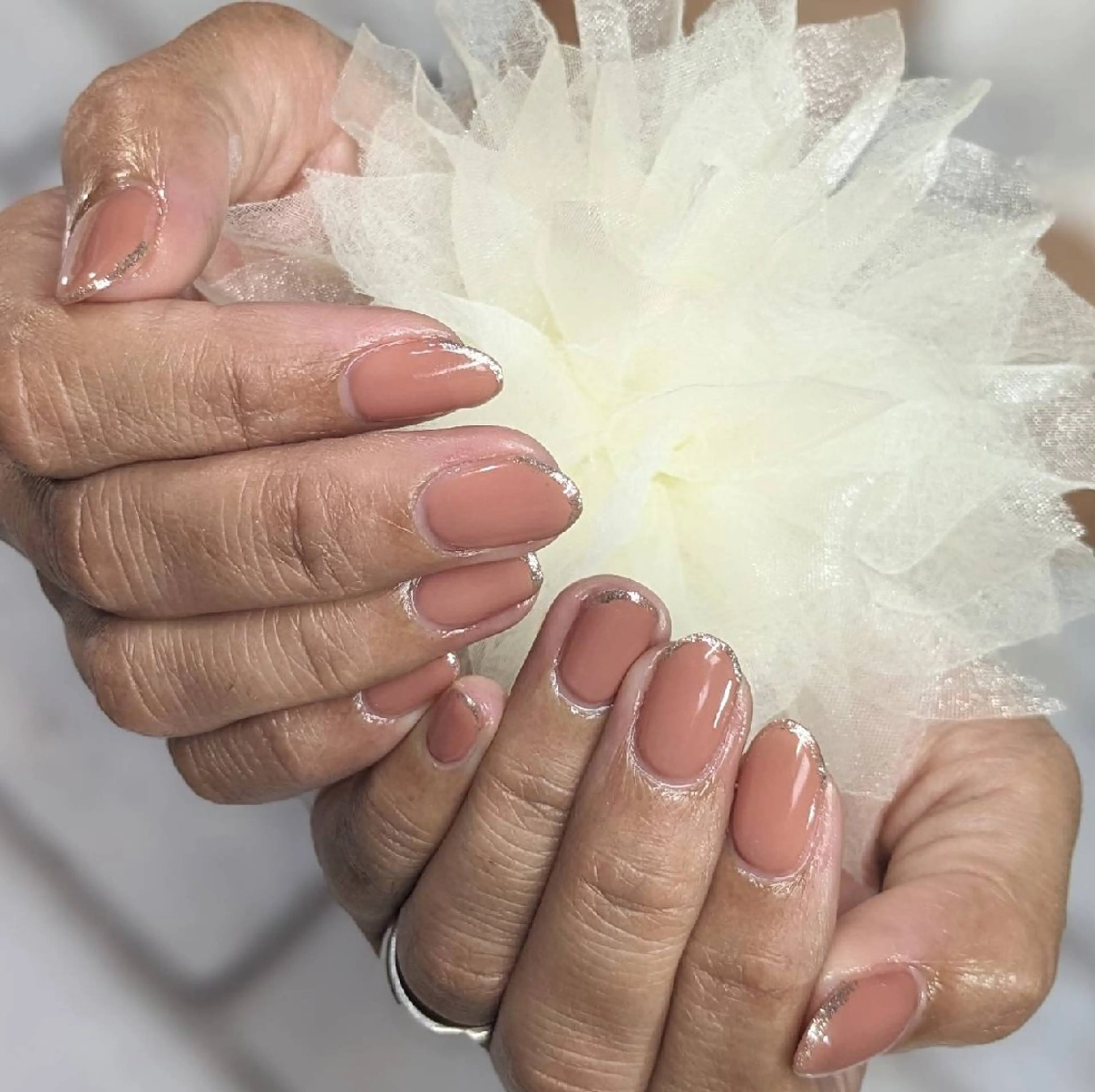 ネイル グラデーション ラメ(グリッター) ワンカラーネイル ハンドネイル ネイルサロンベルティ .keikoのネイルデザイン