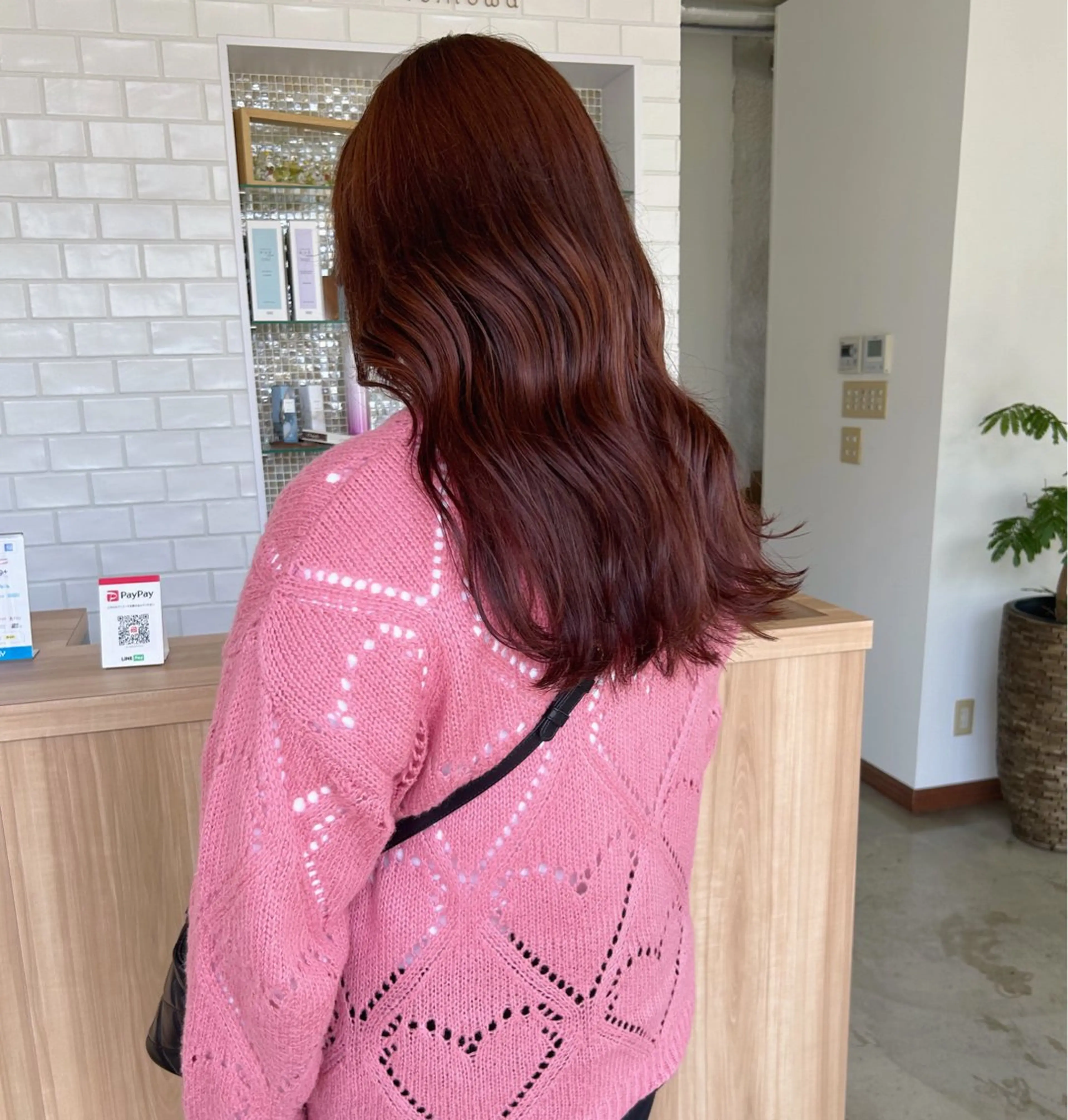 カラー ブラウンカラー ピンクカラー 津田 七美希のヘアスタイル