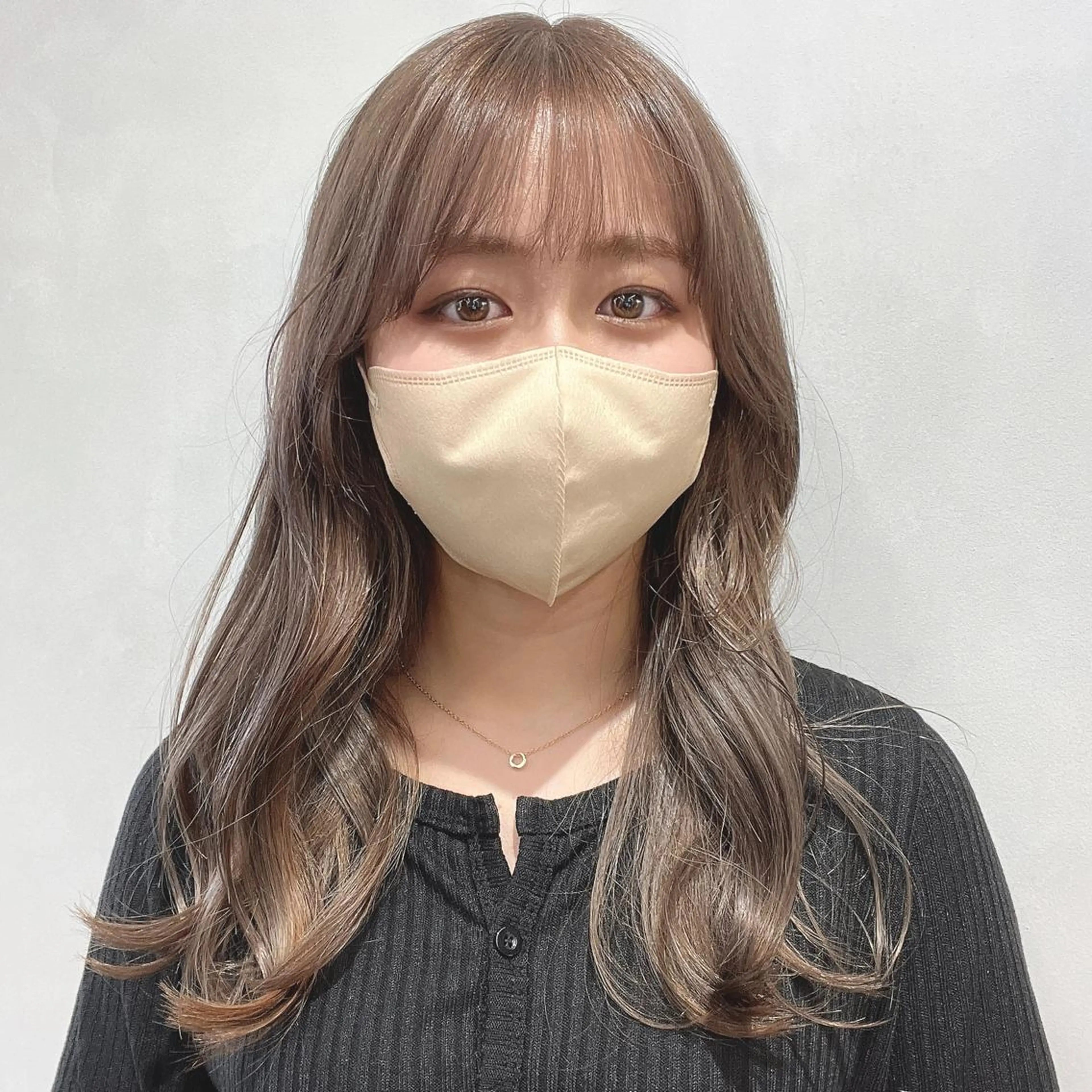 ロング カラー ヘアカラー 🤍髪質改善➕透明感 カラー🤍川上葵のヘアスタイル