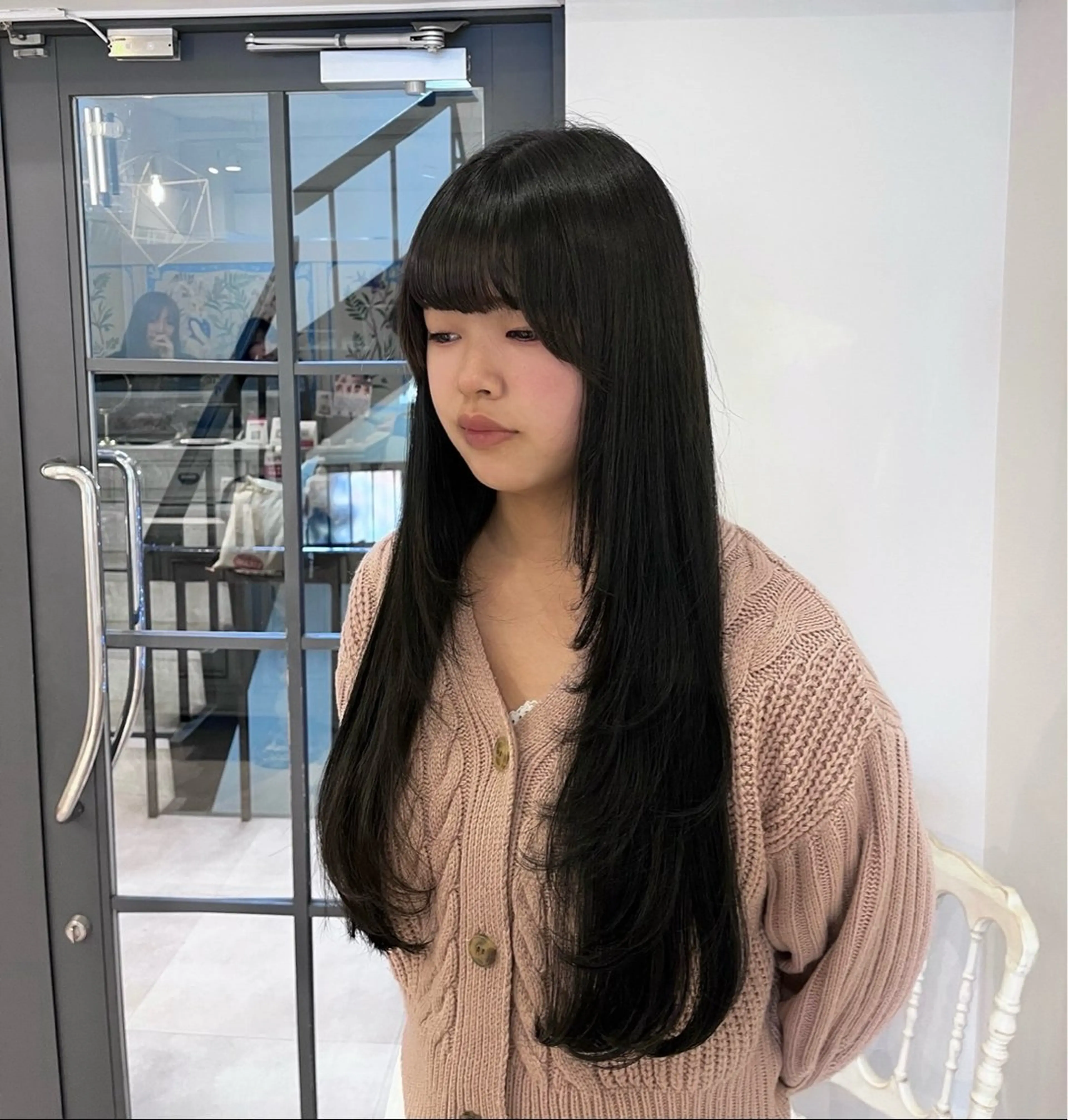 ロング カラー ロングレイヤー レイヤーカット ロング カット ヘアカラー トリートメント CreBiA🫧名駅 馬場のヘアスタイル