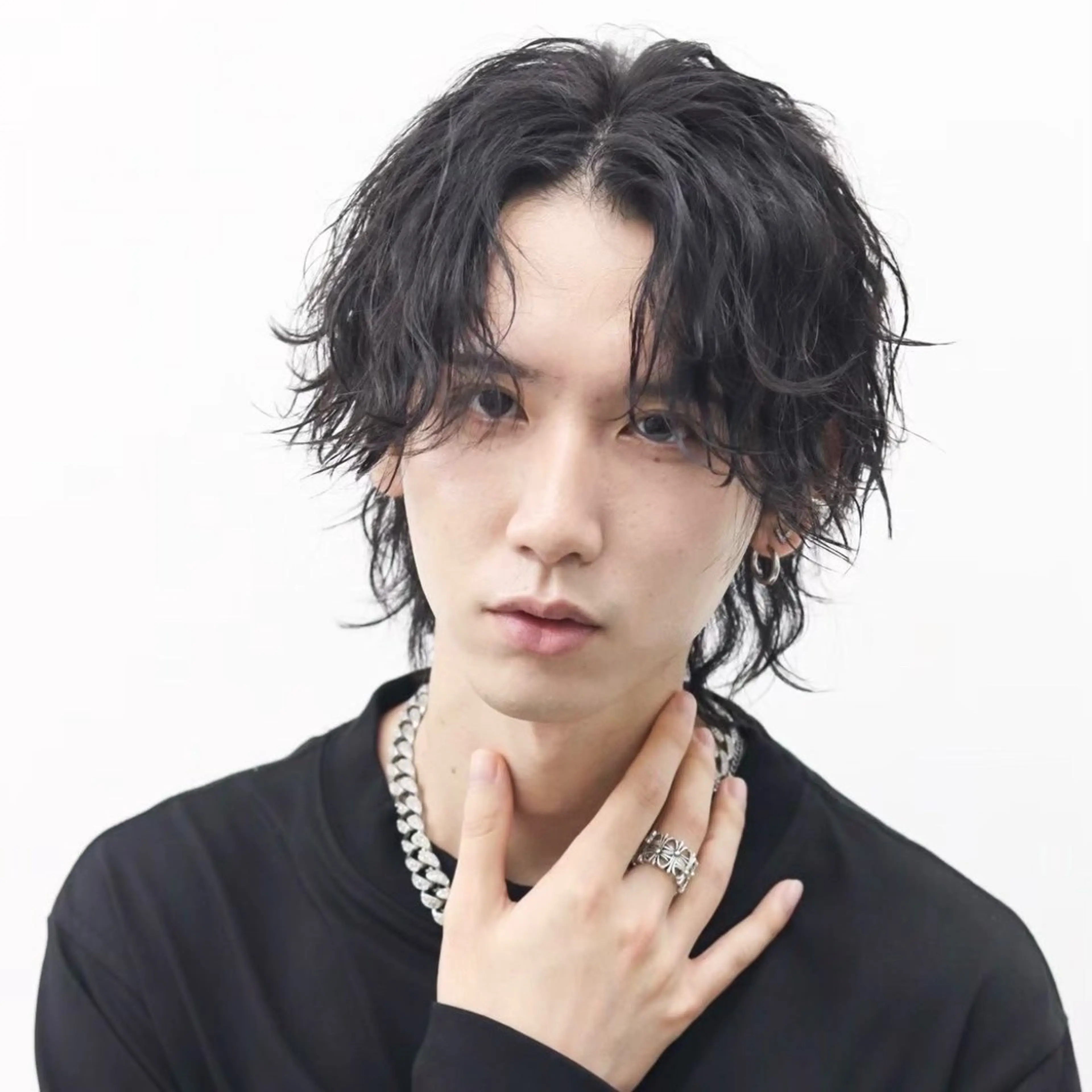 ミディアム カラー パーマ メンズ 垢抜けマッシュ /キョウヘイ😎のヘアスタイル