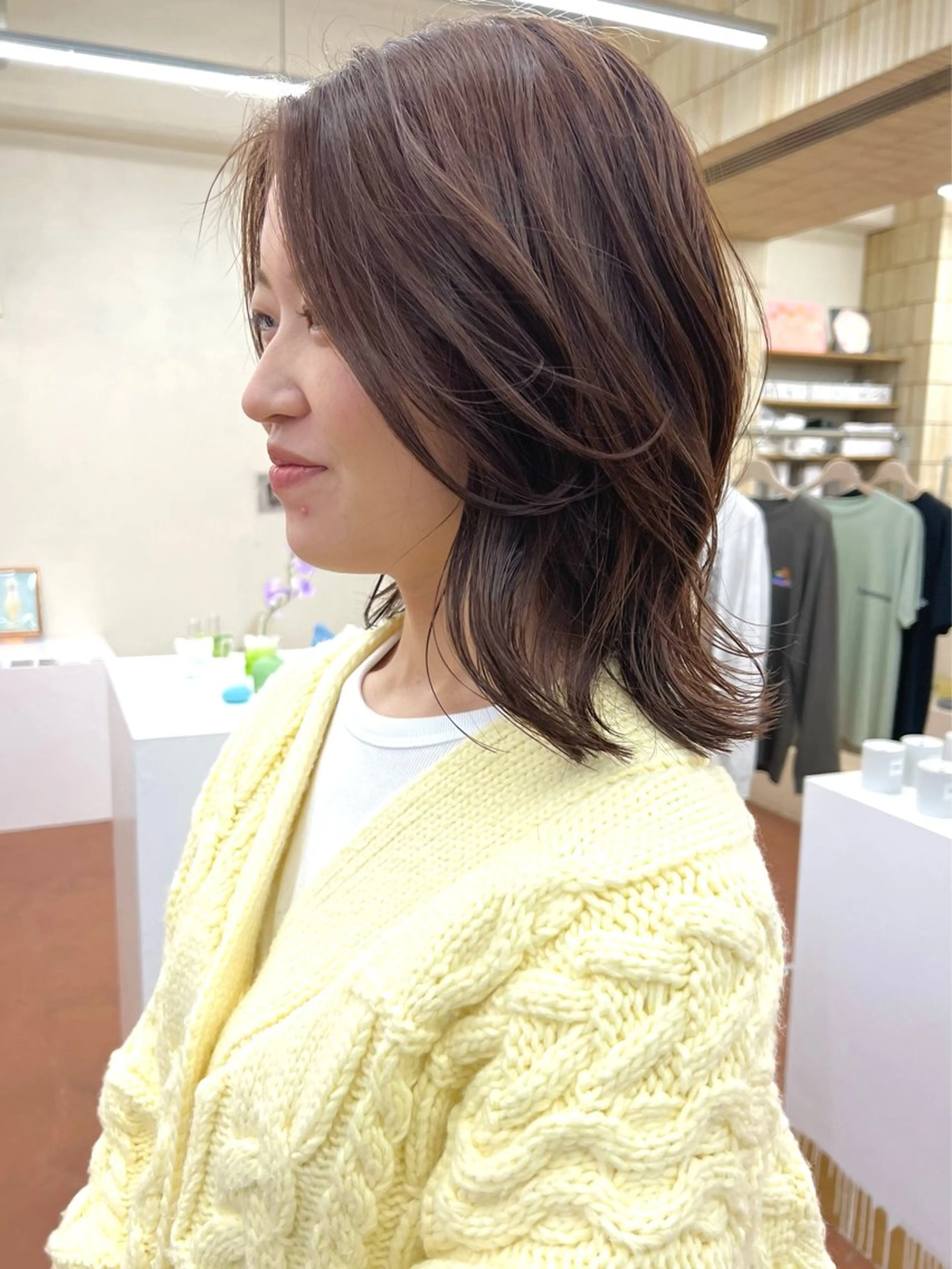 ミディアム カラー カット ヘアカラー トリートメント 矢場町/栄/上前津/ 佐藤祐希のヘアスタイル