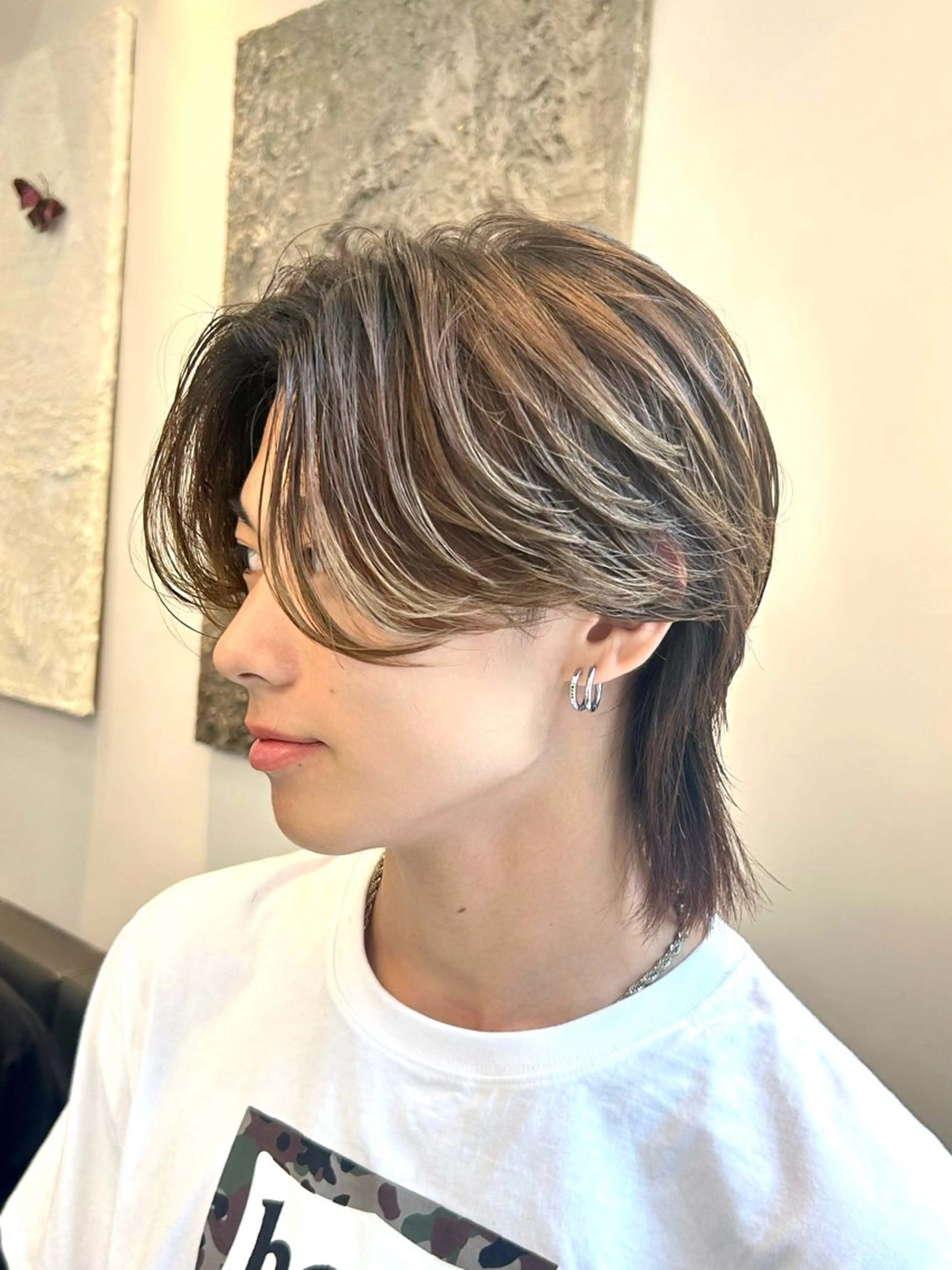 ミディアム パーマ メンズ カット パーマ 岡田大志🇰🇷 中/韓メンズヘアのヘアスタイル