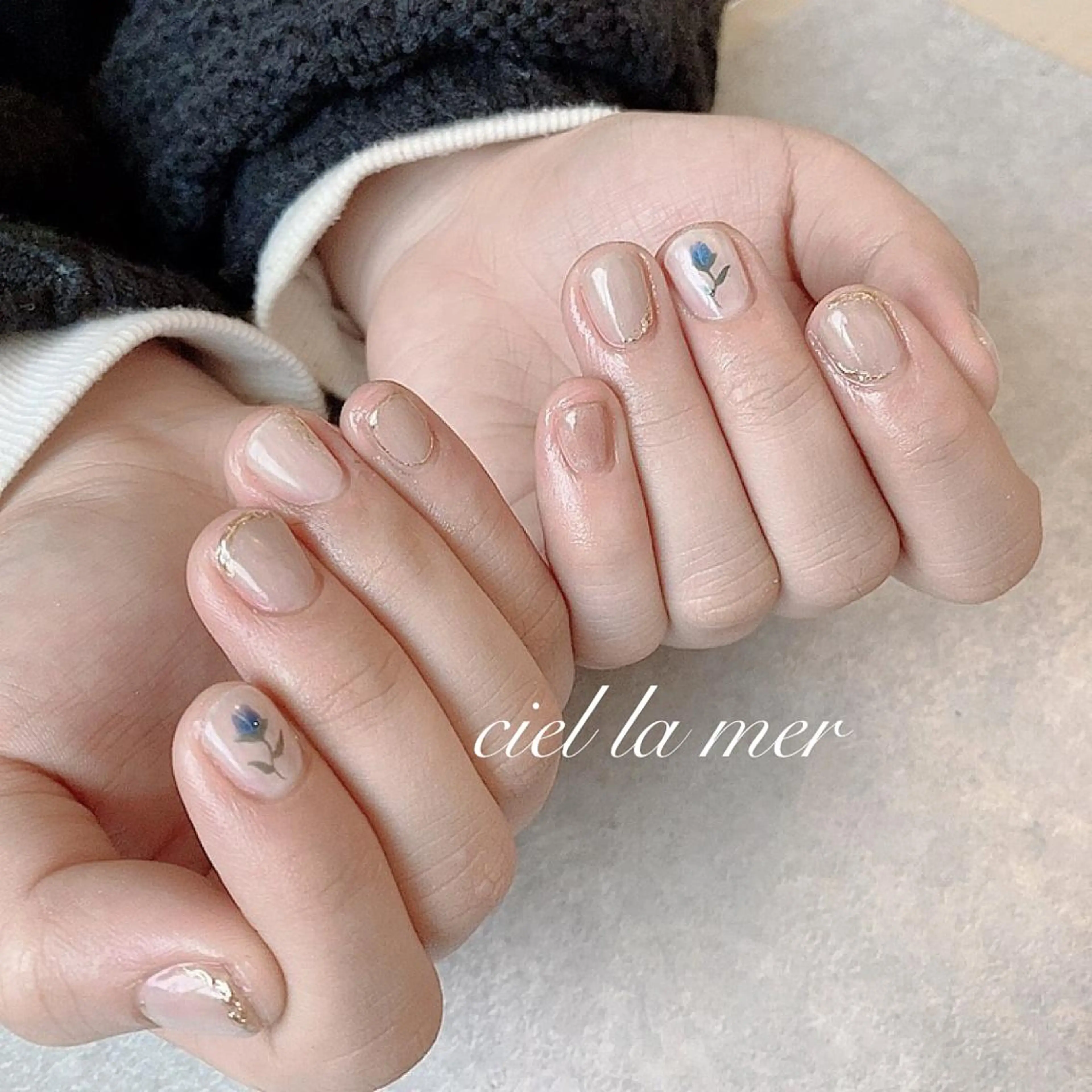 ネイル ハンドネイル フットネイル ciel la merのネイルデザイン