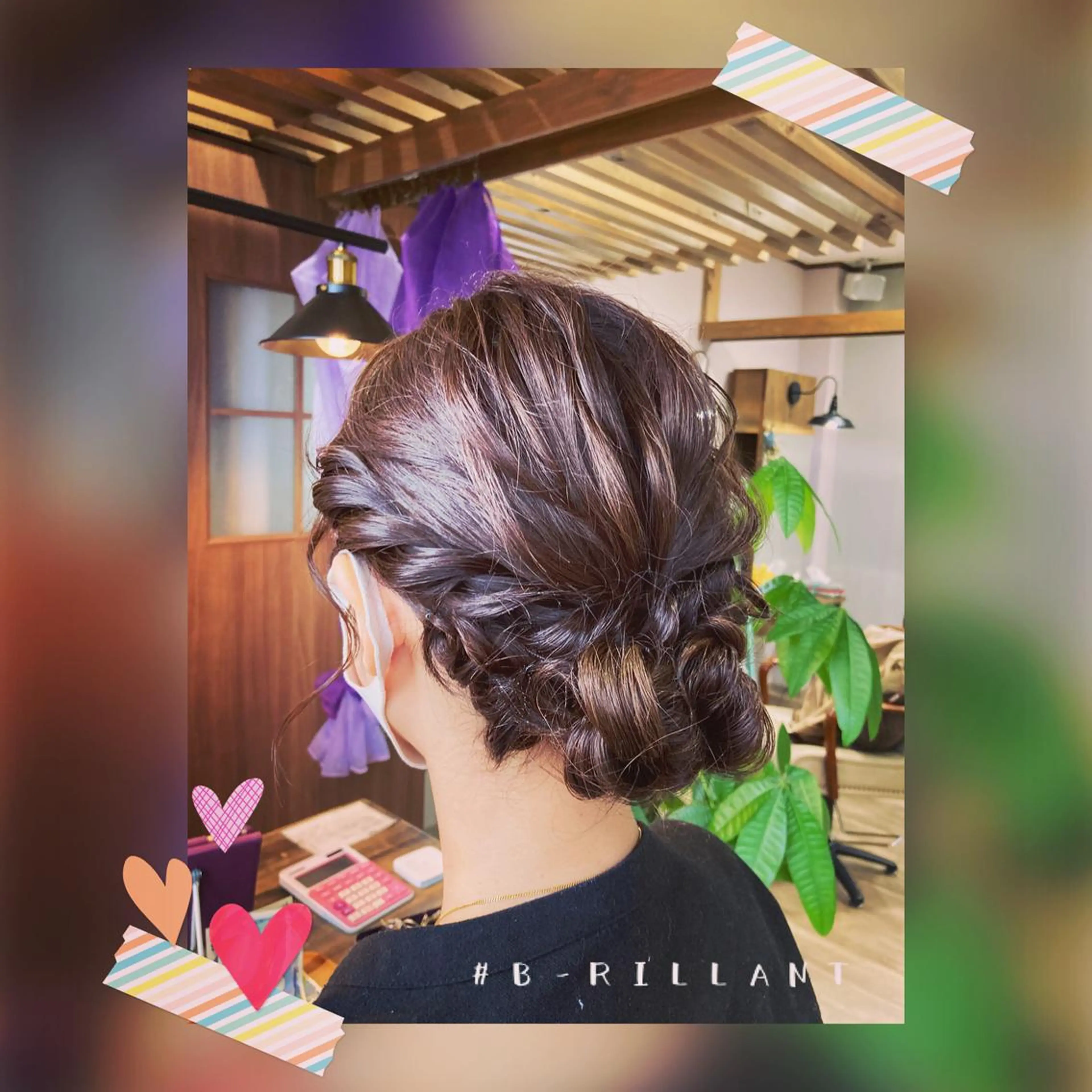 ミディアム ヘアアレンジ 結婚式・ブライダル ヘアセット B-rilliant ビーリリアント所属・今井 里美のヘアスタイル