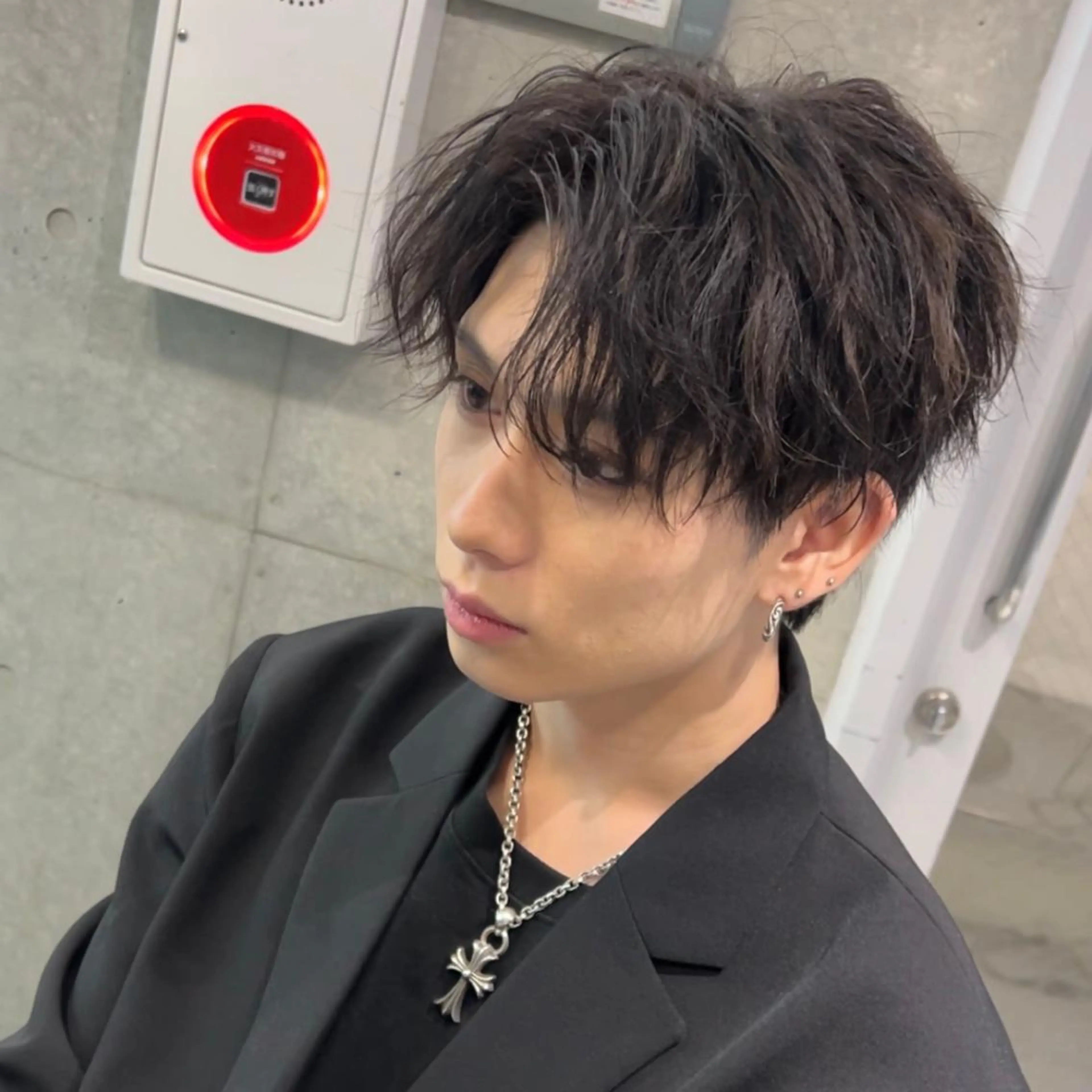 ショート パーマ メンズ センターパート カット パーマ Rea men's 原宿所属・藤井優大 店舗異動しましたのその他イメージ