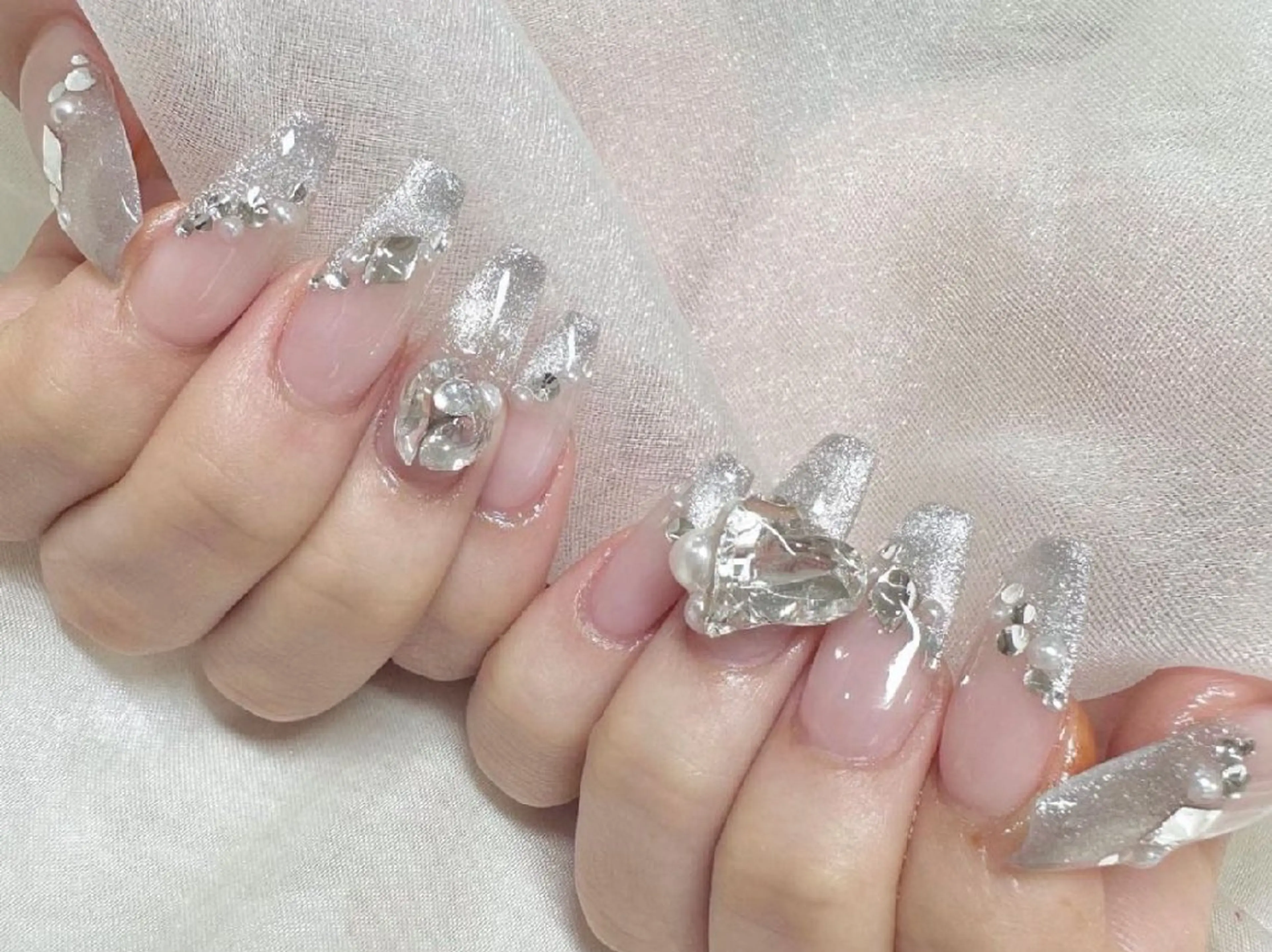 ネイル フットネイル ジェルネイル ハロウィン ラメ(グリッター) ラメグラデーション シンプルネイル専門店 -snow-高田馬場のネイルデザイン