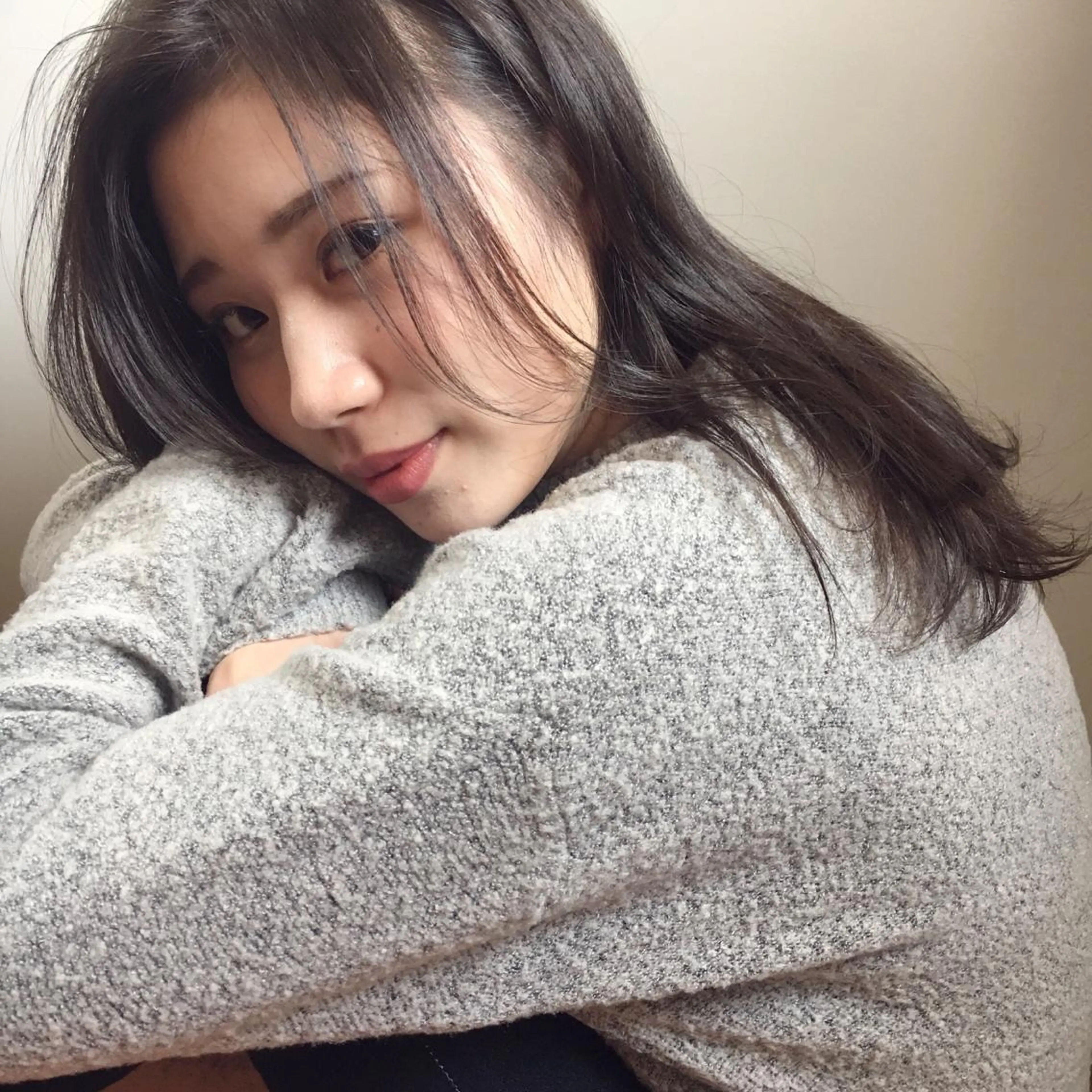 セミロング カラー アッシュ 上川 美幸のヘアスタイル