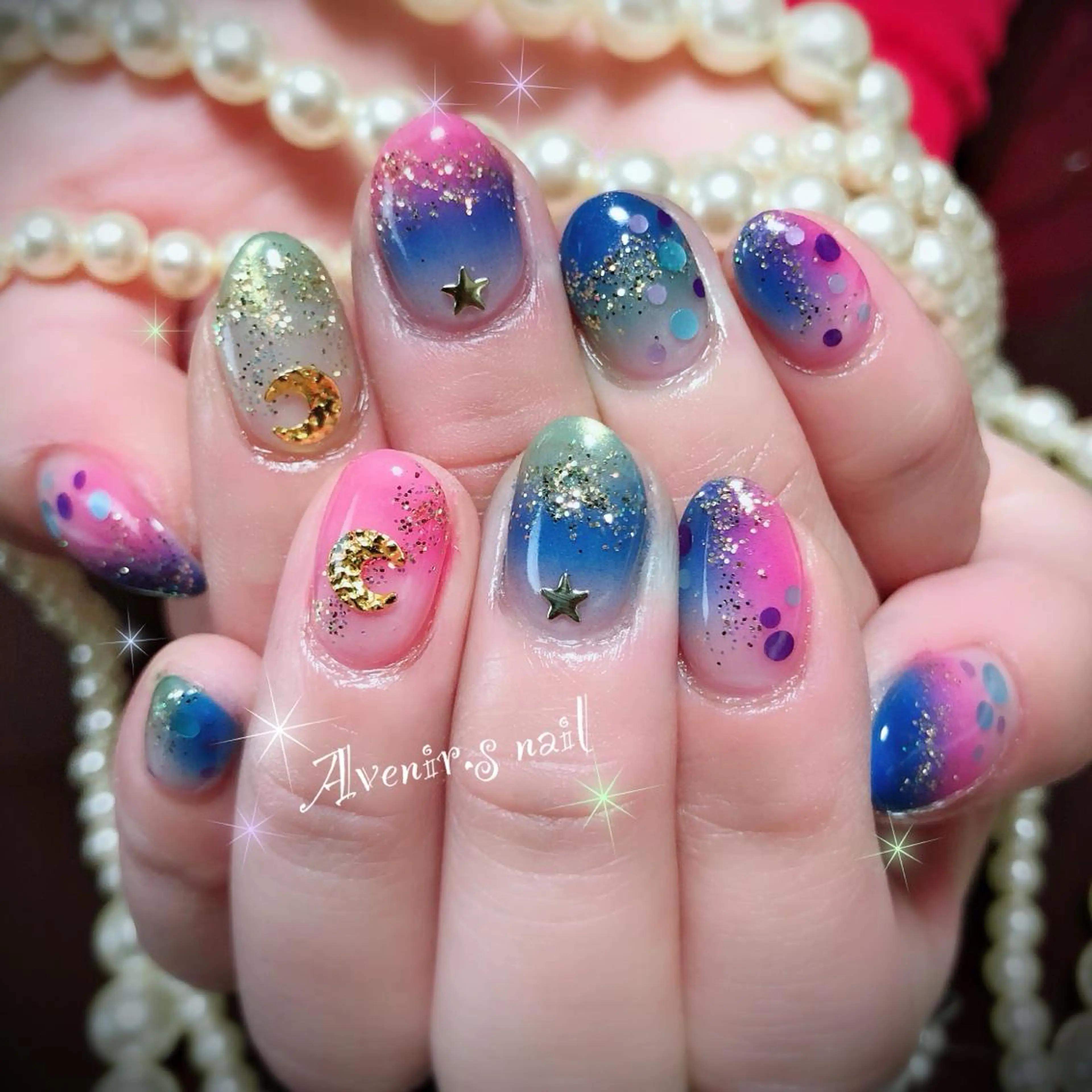 ネイル ラメ(グリッター) Home Salon Avenir.のネイルデザイン