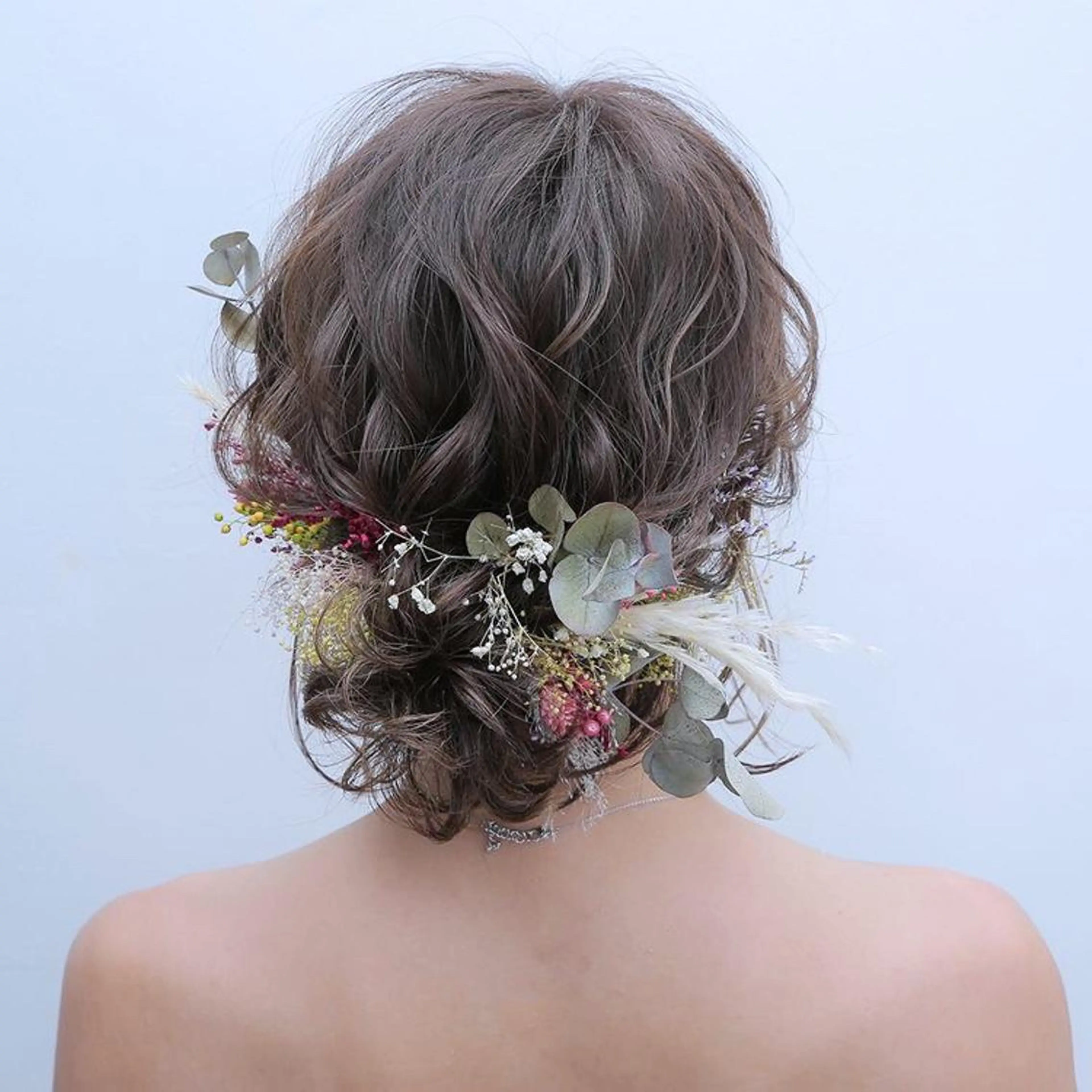 ヘアアレンジ 結婚式・ブライダル ヘアセット 透明感Color🩶 髪質改善 ユウナ🦋のヘアスタイル