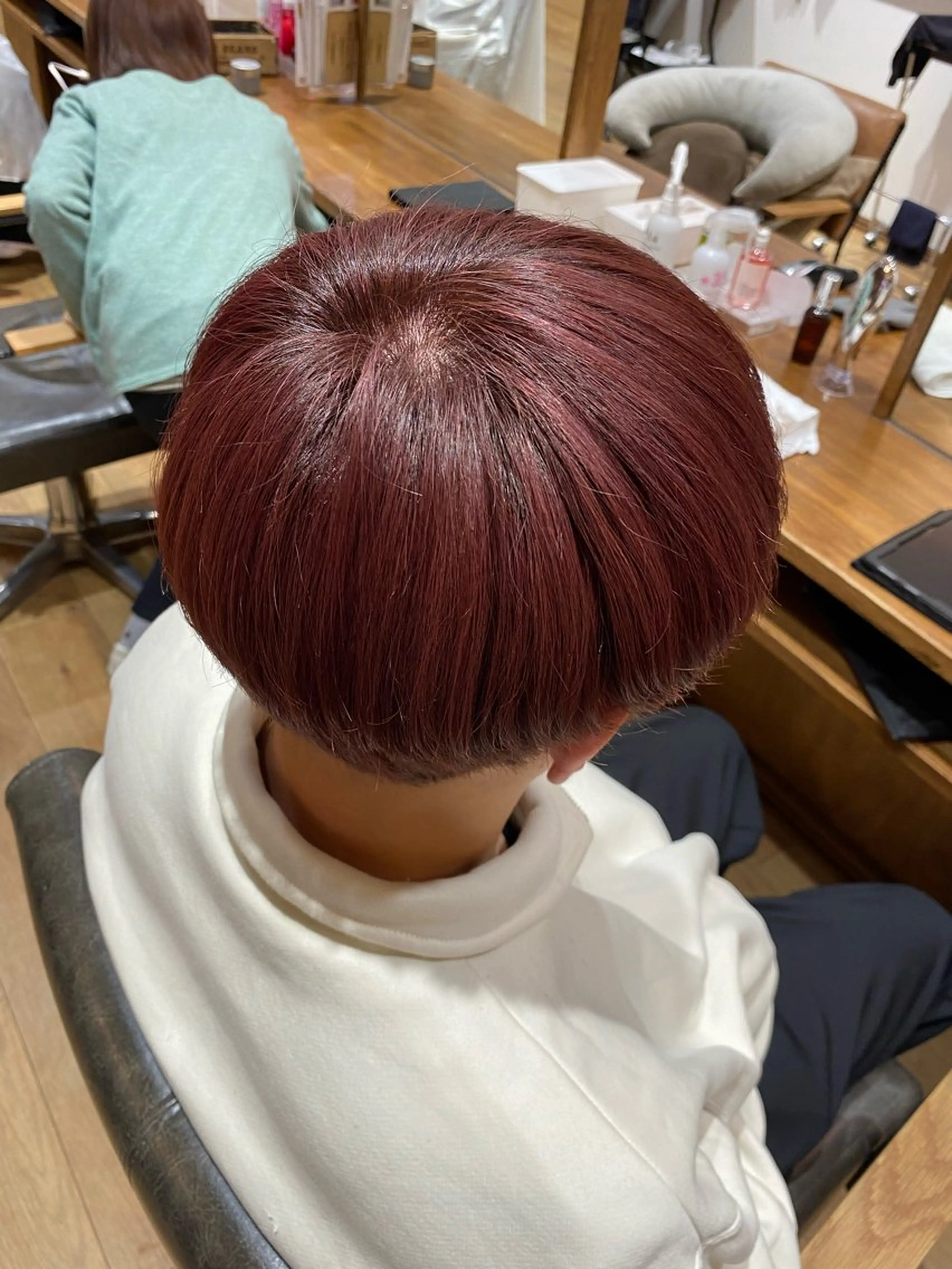ショート カラー メンズ ヘアカラー トリートメント 暖色系カラー まおのヘアスタイル