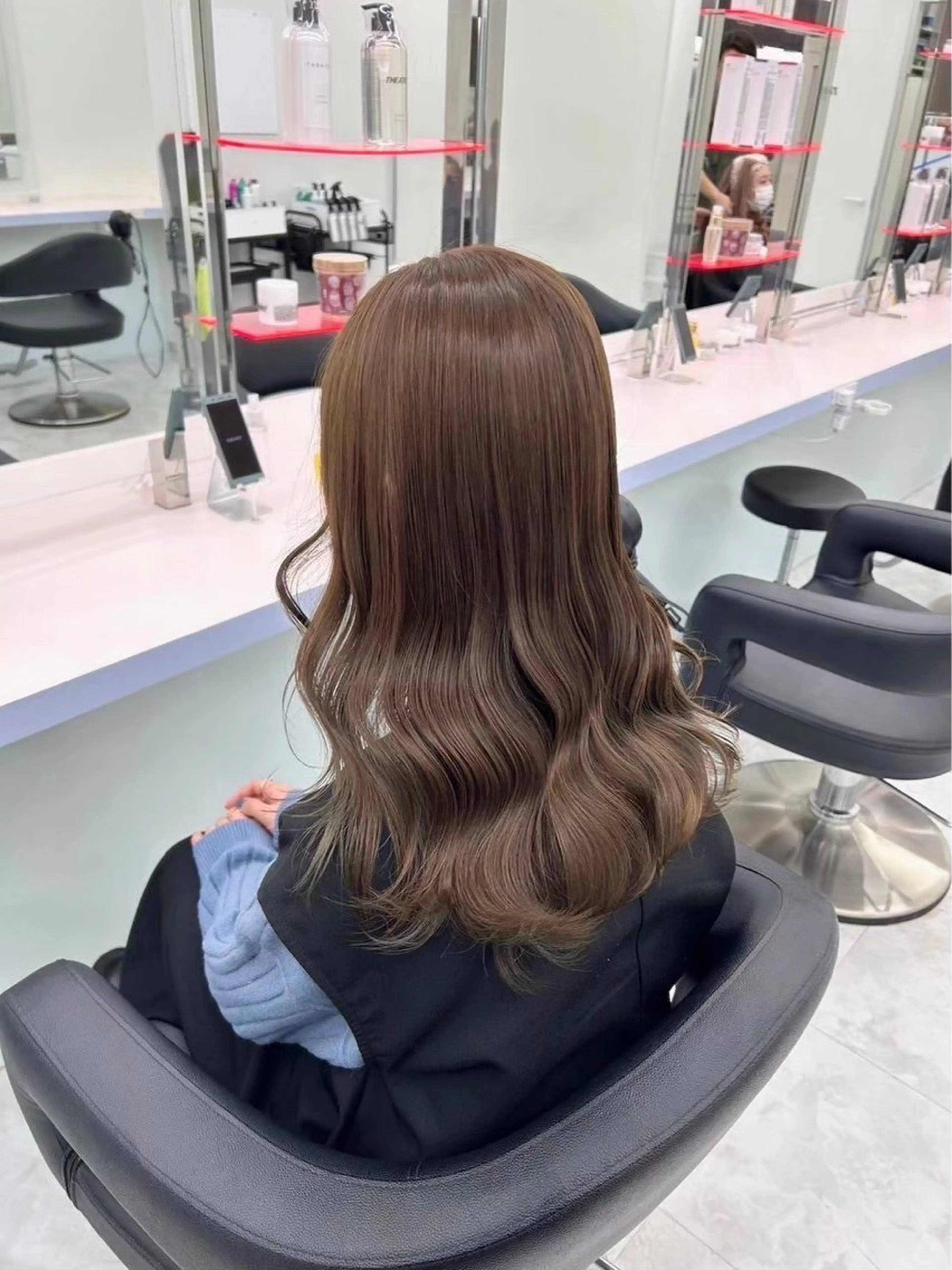 セミロング カラー ヘアアレンジ 盛れる暖色カラー sayaka🎀のヘアスタイル
