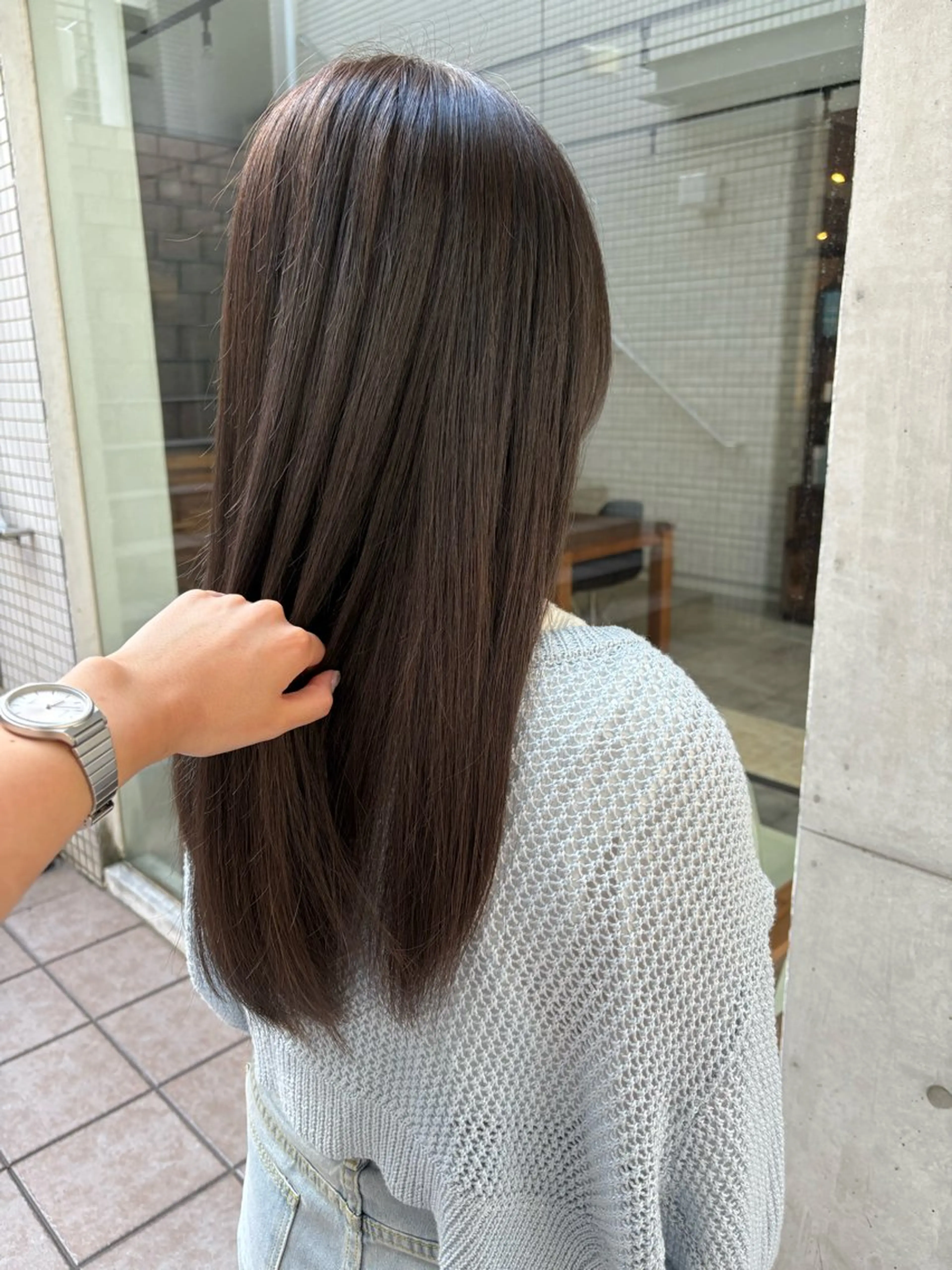 ロング カラー ブルーカラー ブルージュ カット ヘアカラー トリートメント ニュアンスカラー／ メンズ🌙久住綾香のヘアスタイル