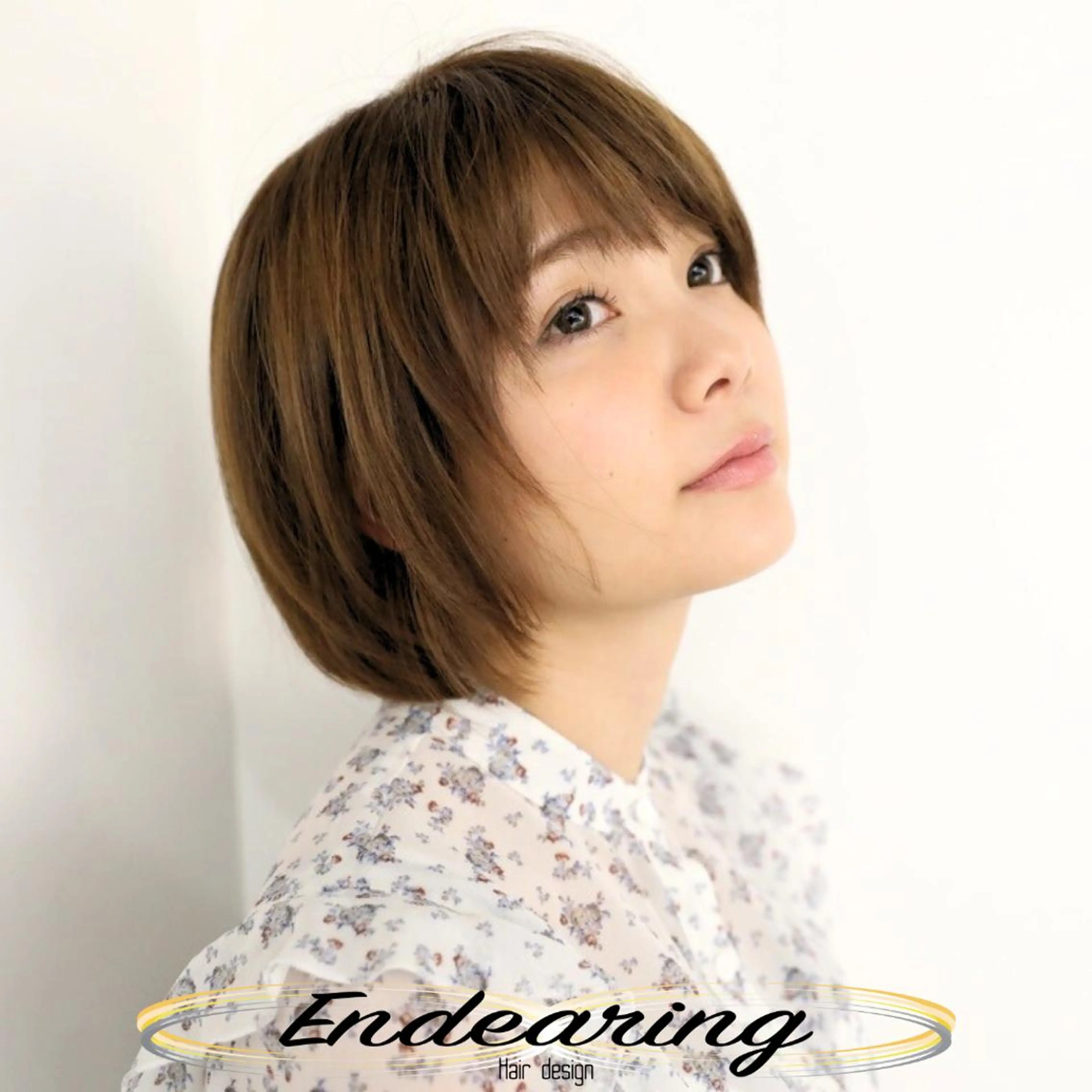 ミディアム ショートボブ ボブ レイヤーカット 小顔カット カット ヘアカラー Endearing 銀座/YOKOのヘアスタイル
