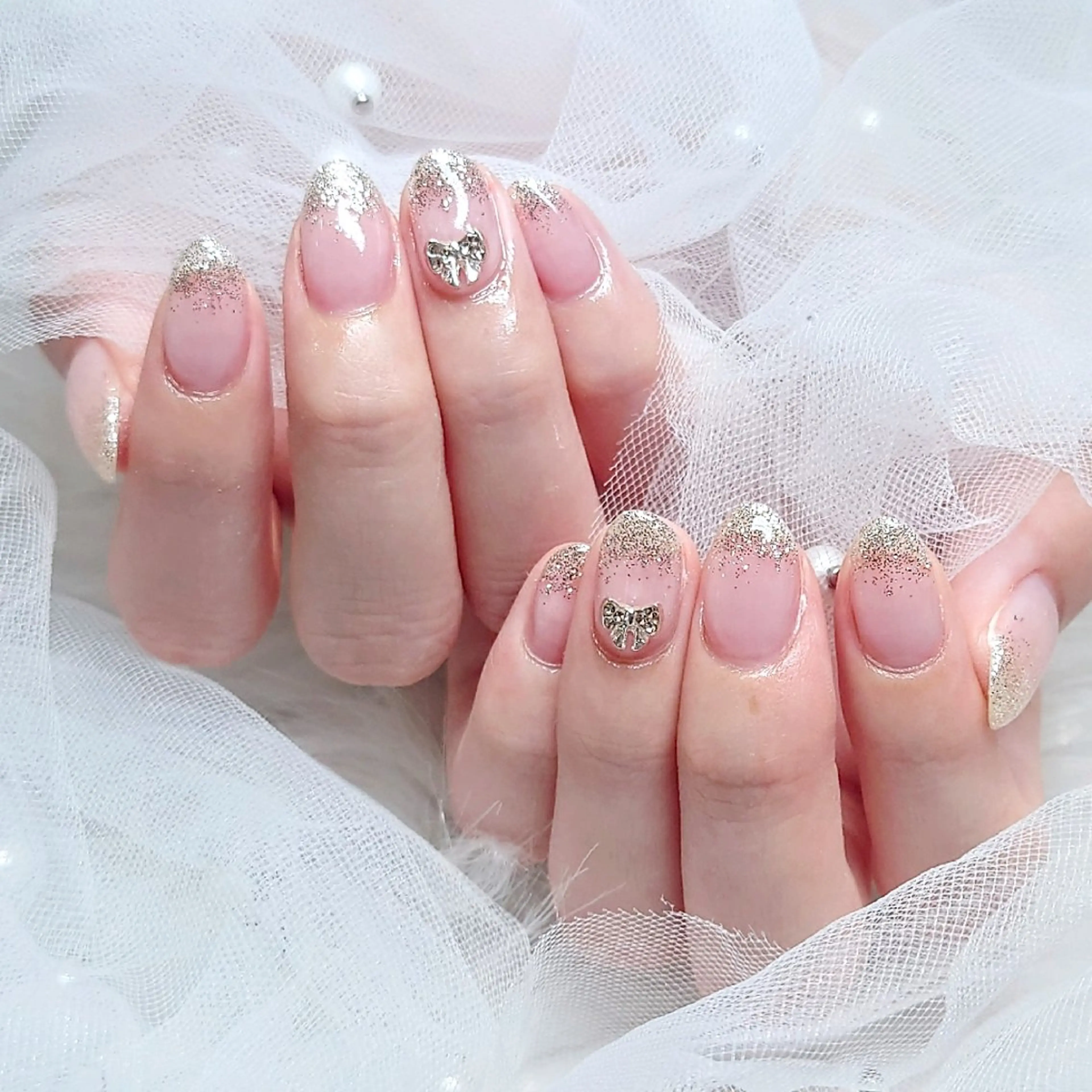 ネイル ラメ(グリッター) ラメグラデーション ワンカラーネイル Nail Salon Ricel 新宿店所属・KANO♪  のネイルデザイン