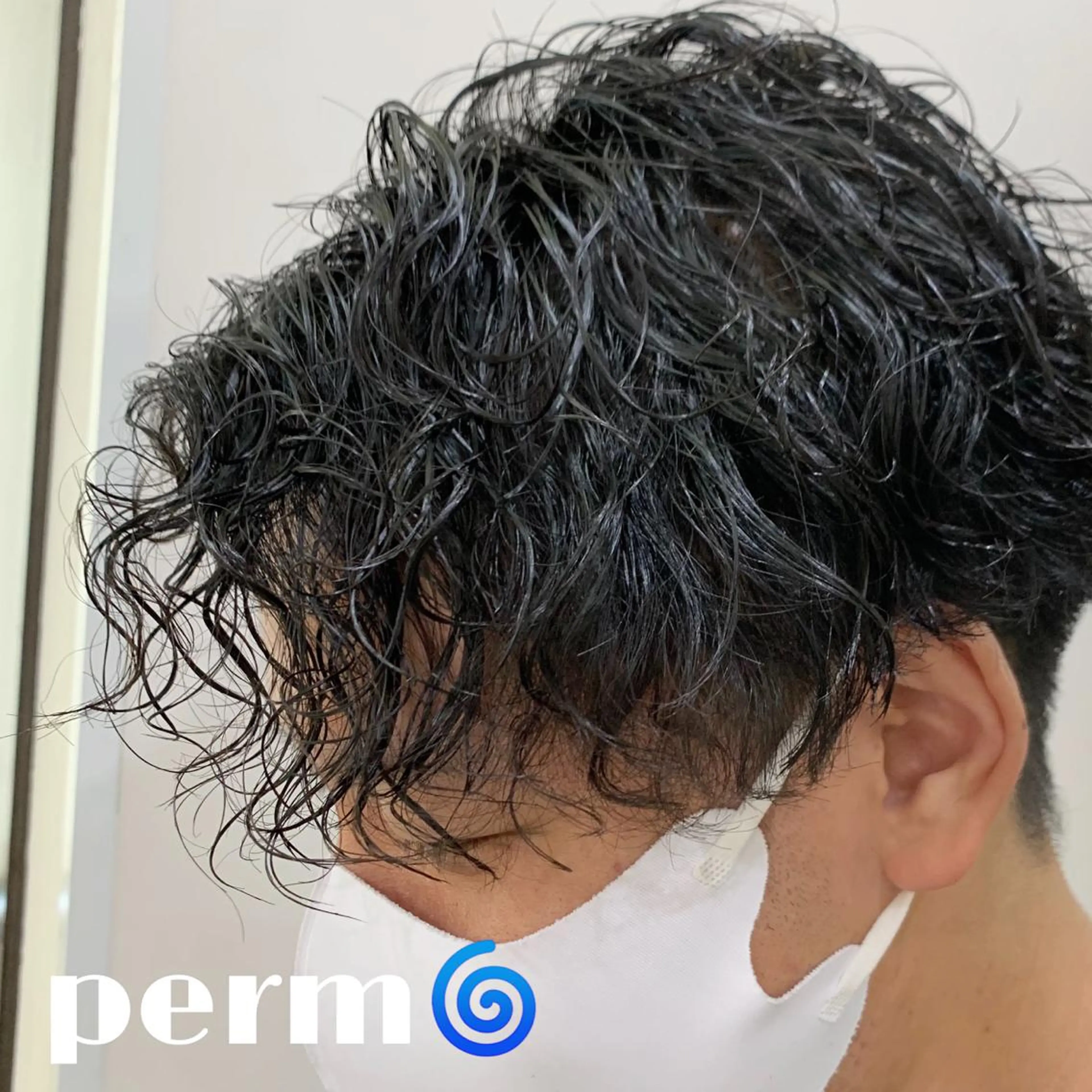 ショート メンズ RIKA💙パーマ 艶カラー💙のヘアスタイル