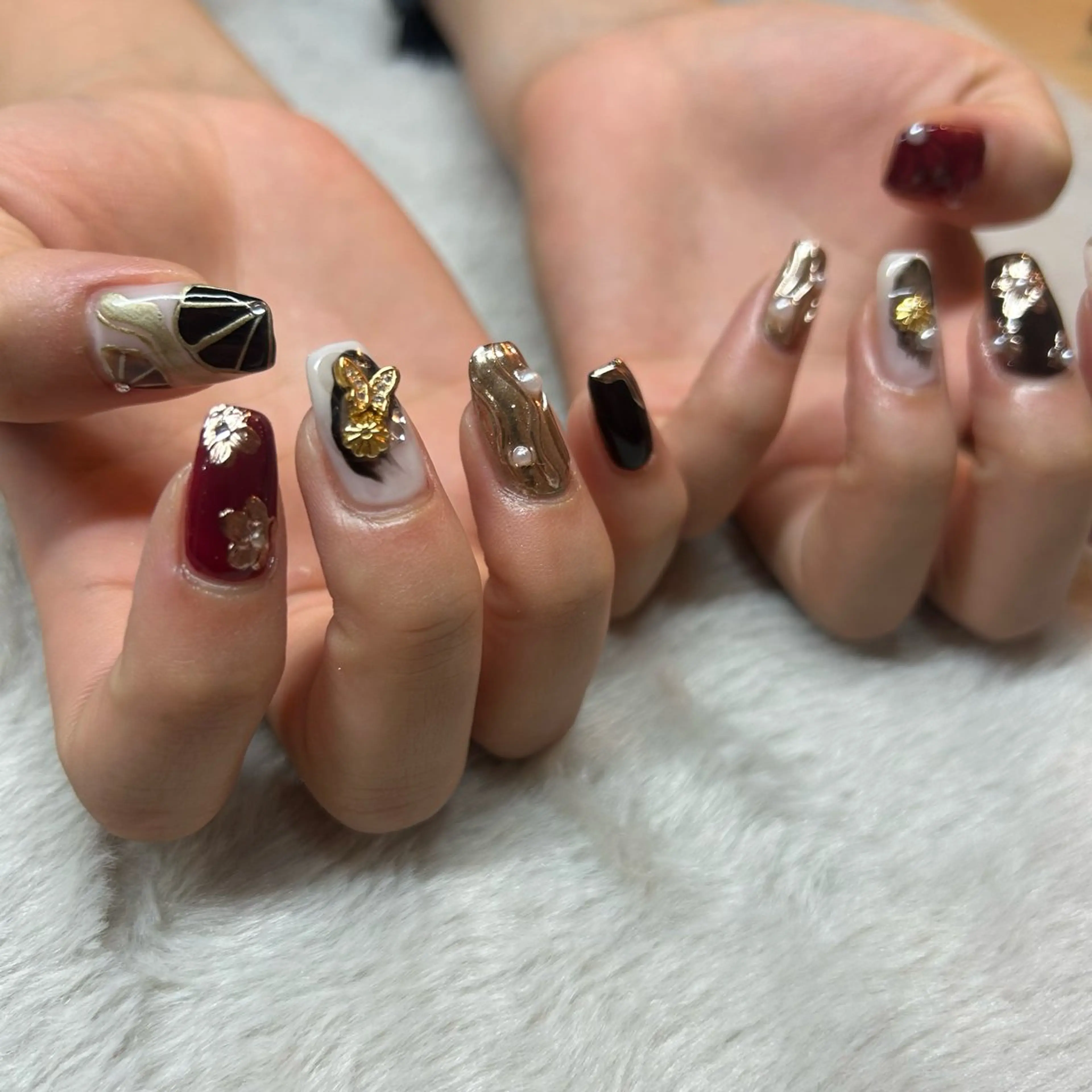 ロング 卒業式のヘアスタイル yumi 溝の口nailのネイルデザイン