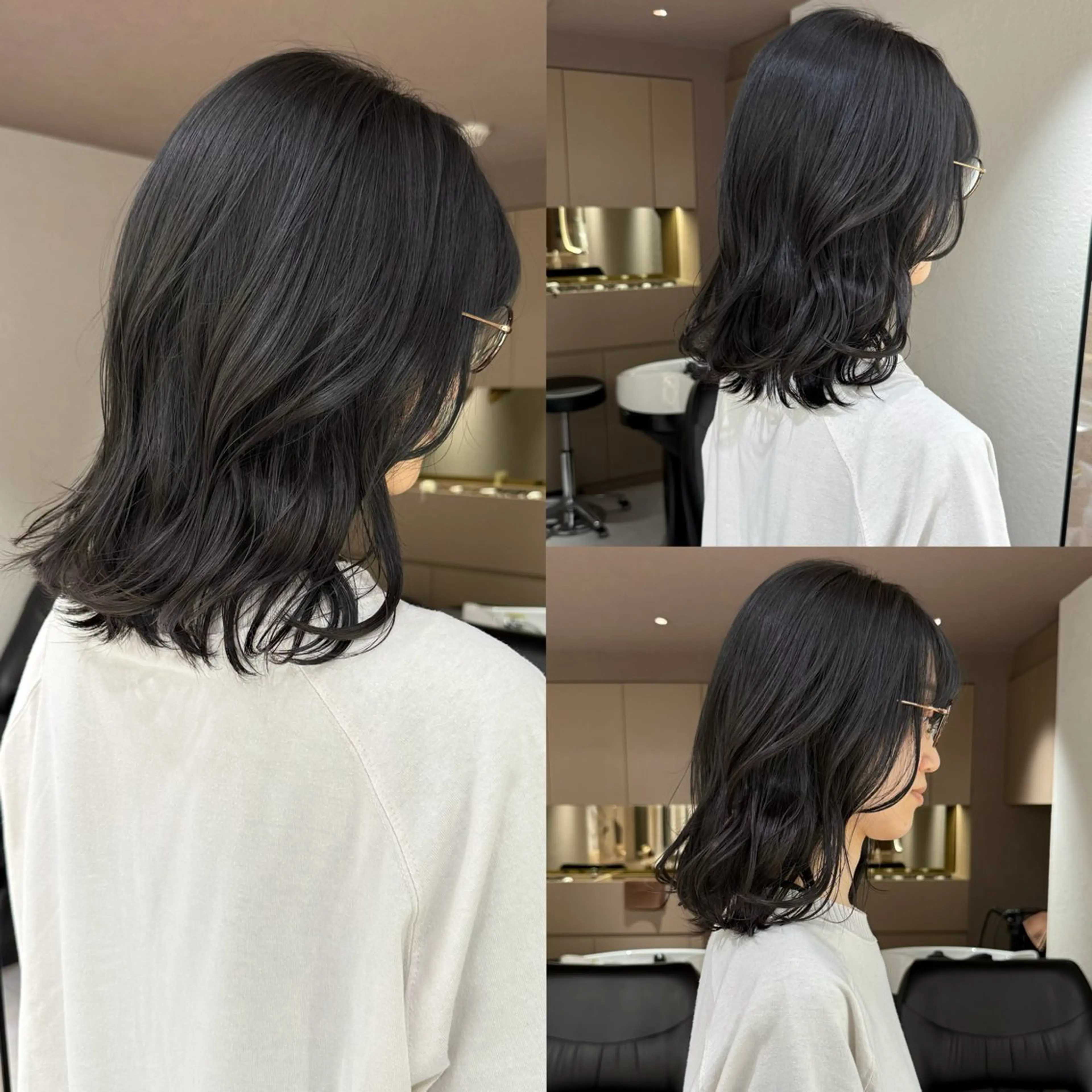 セミロング カラー カット ヘアカラー トリートメント ⭐️圧倒的透明感 カラー⭐️/sayuのヘアスタイル