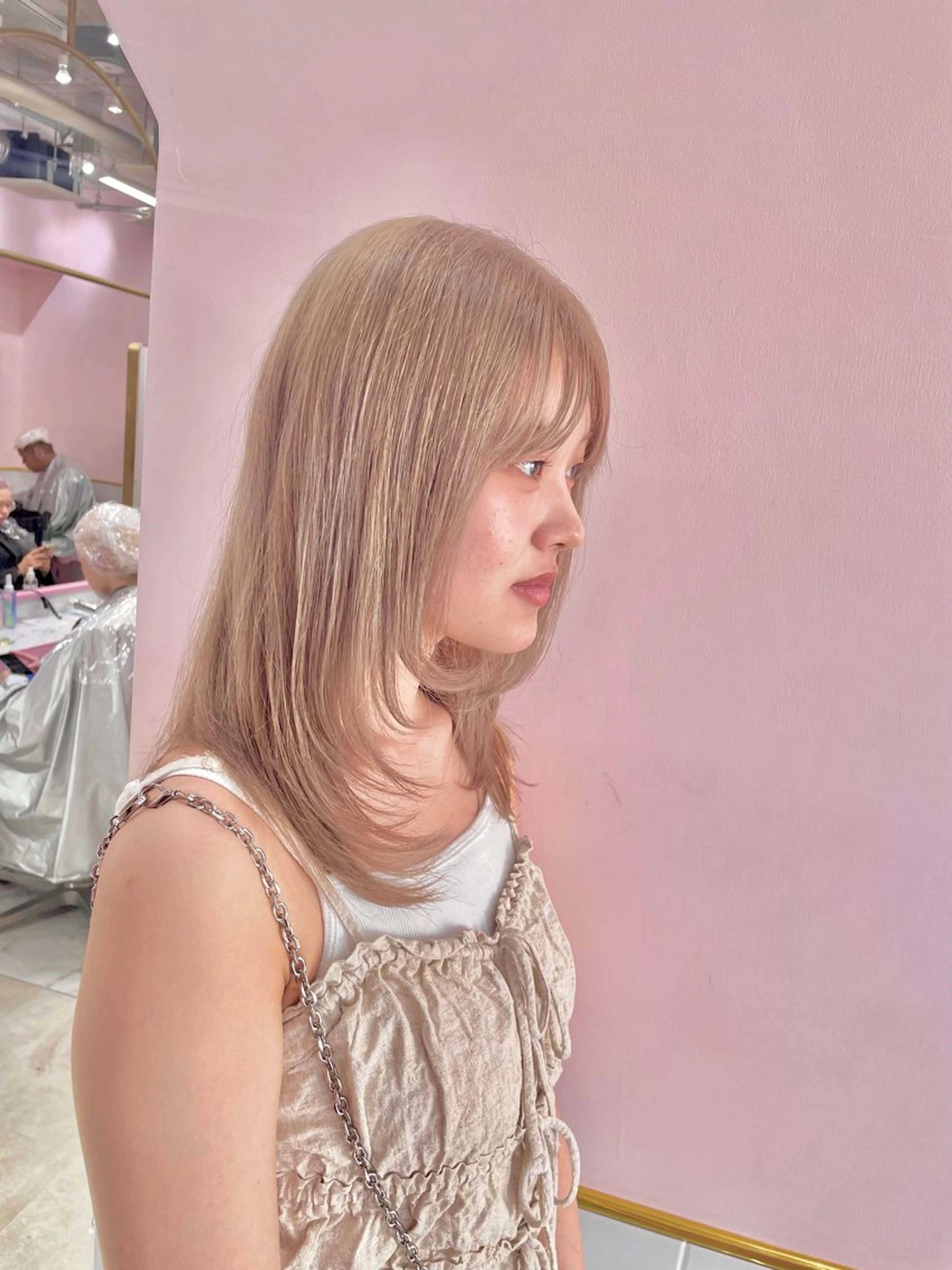 セミロング カラー ヘアカラー トリートメント eN° by youres hair 銀座店所属・レイヤー髪質改善🌱 銀座艶カラー🌱森田のヘアスタイル