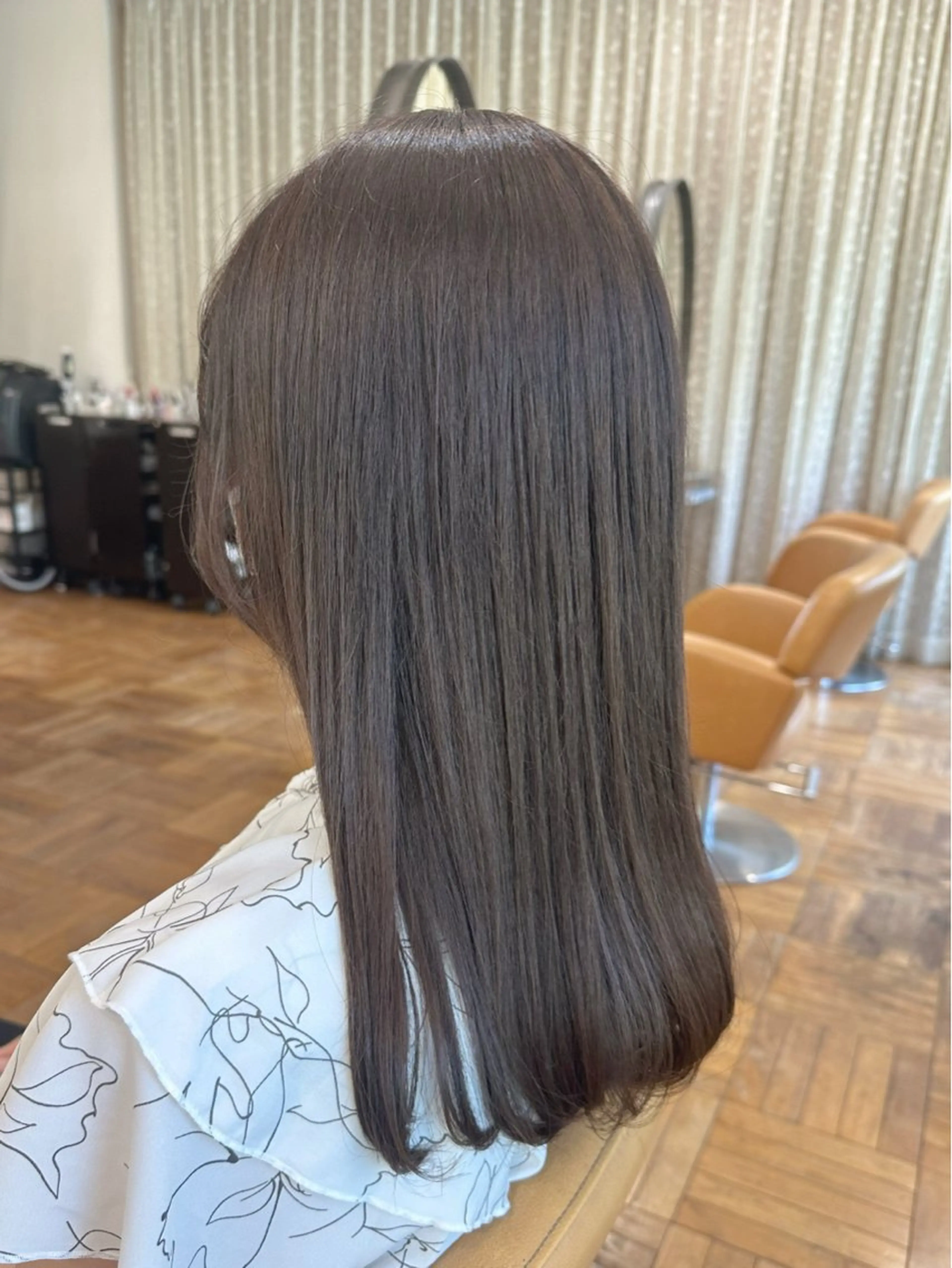 ロング カット ヘアカラー トリートメント オブヘア所属・銀座／透明感カラー るかのヘアスタイル