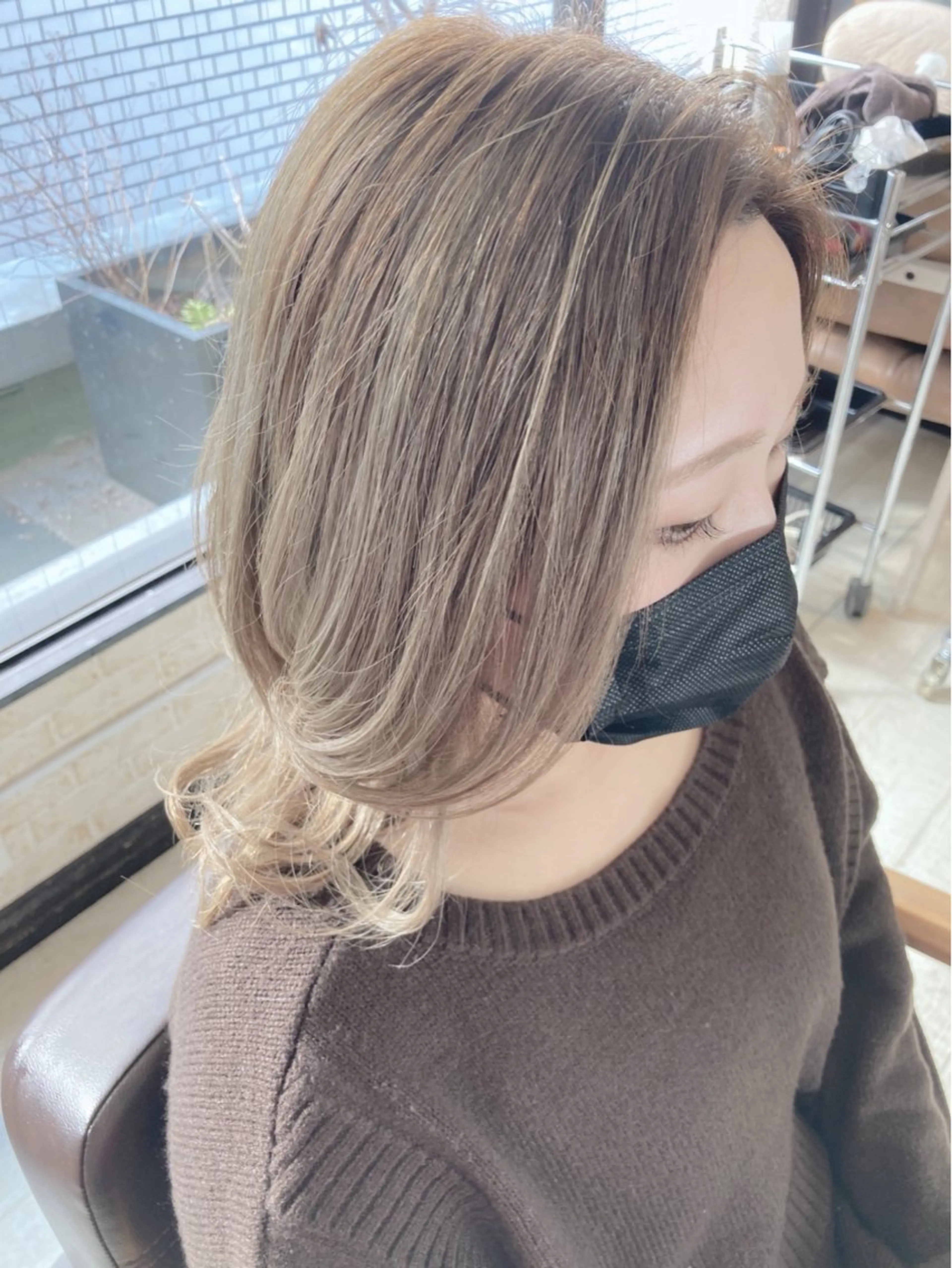 ミディアム カラー パーマ カット ヘアカラー サロウィン所属・💐フリーランス💐 MINAのヘアスタイル